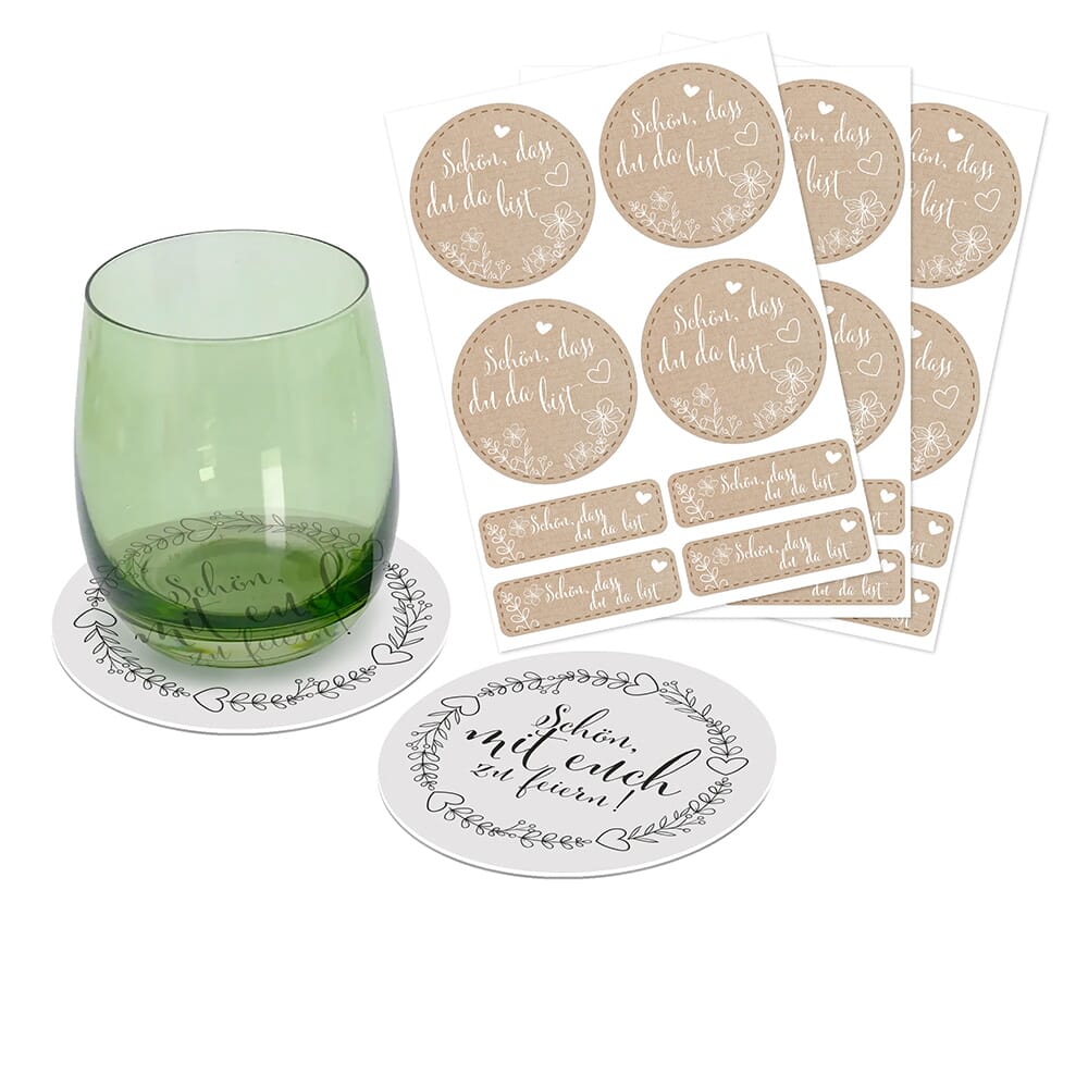 Aufkleber für die Hochzeit