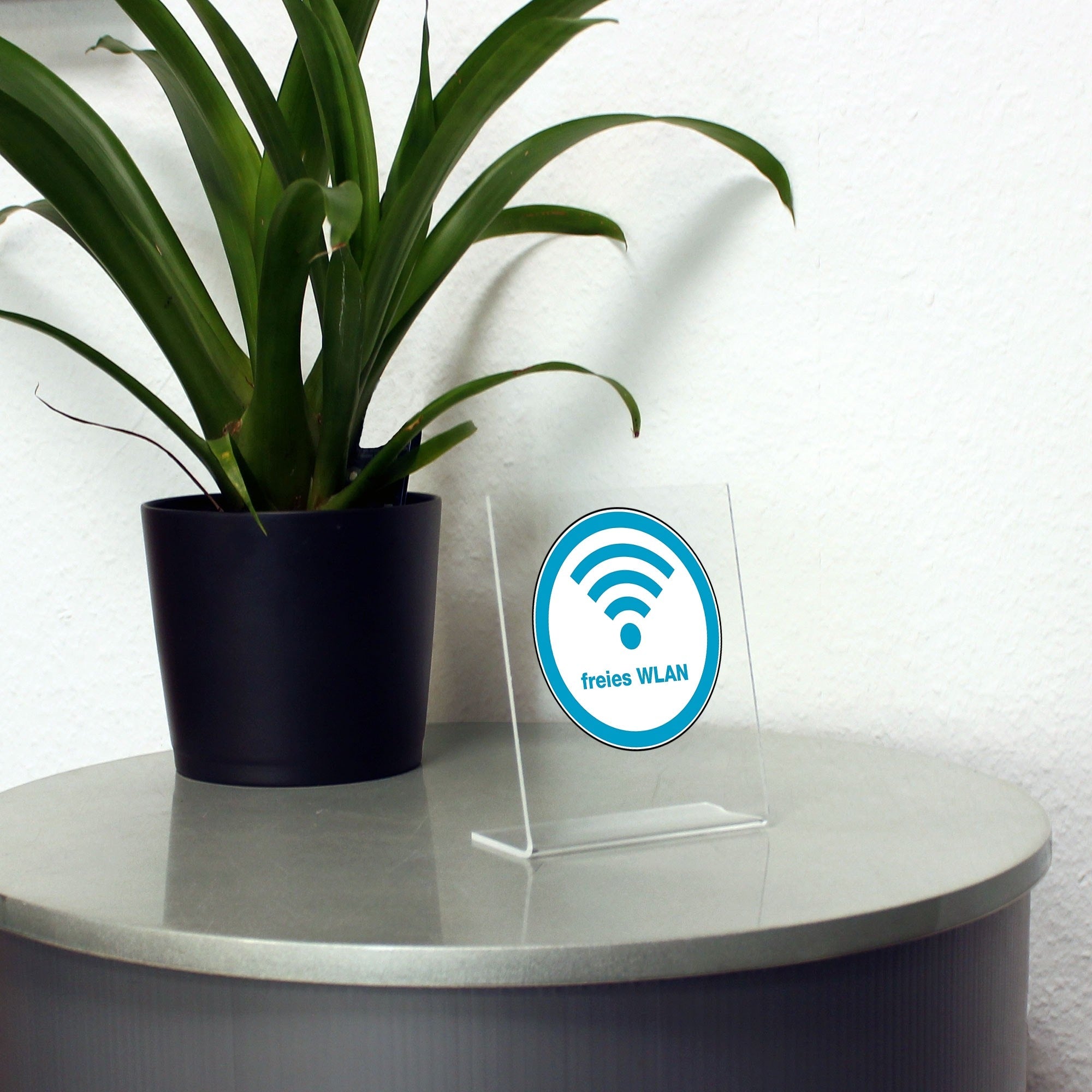 Acrylaufsteller "freies Wlan" (ca.100x150 mm)"