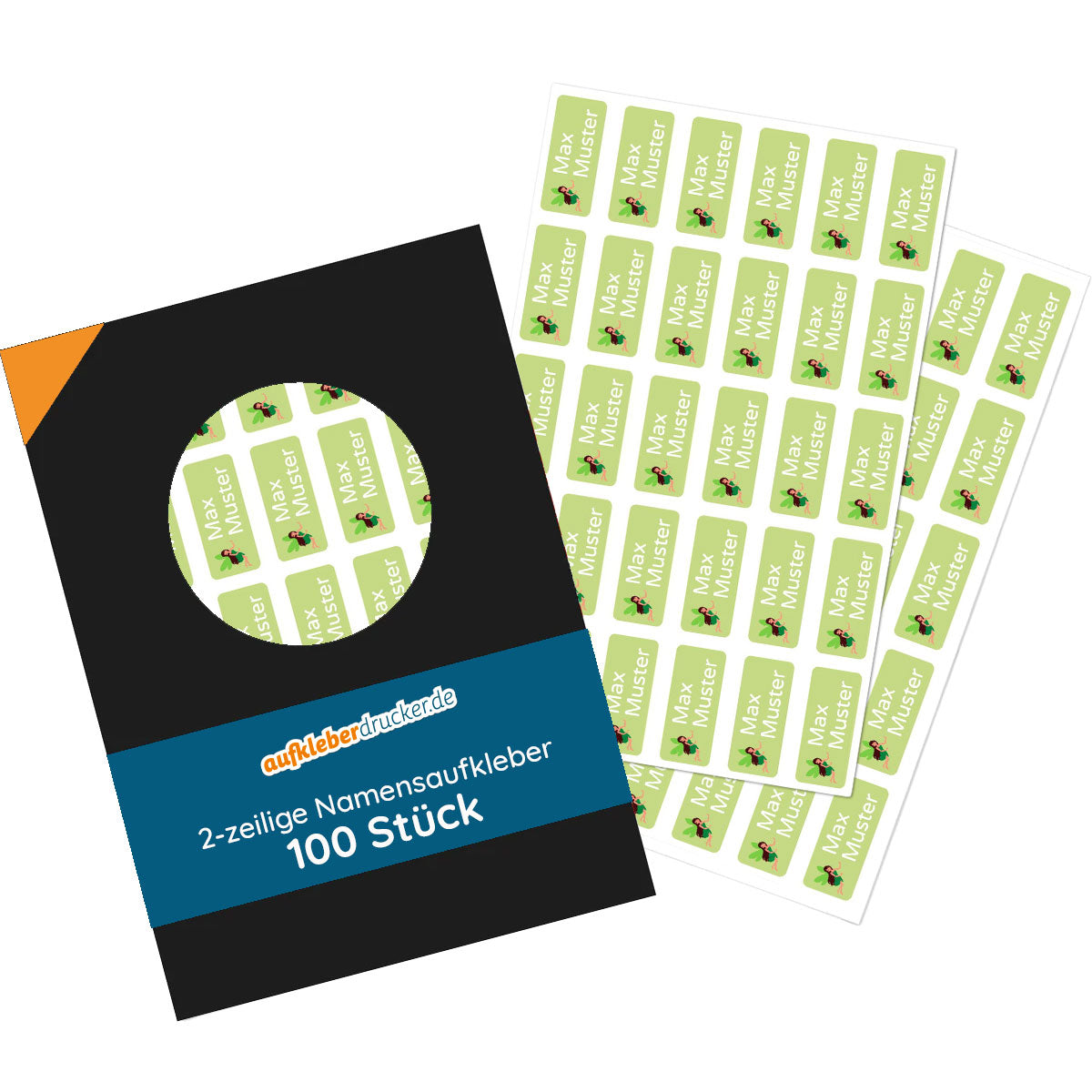 Kleine zweizeilige Namensaufkleber für Kinder, 30 Stück, 30x13 mm, mit bunten Designs, ideal für Schul- und Kindergartenbedarf