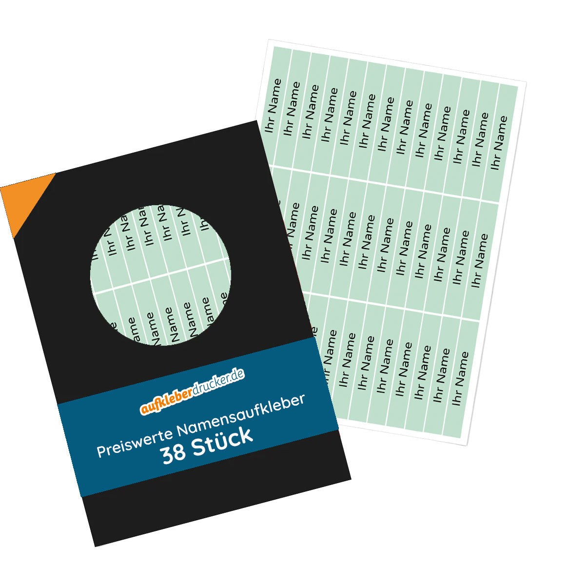 Preiswerte wasserfeste Namensaufkleber für Kinder, 49x8 mm, matt, ideal für Schule und Kindergarten, von aufkleberdrucker.de