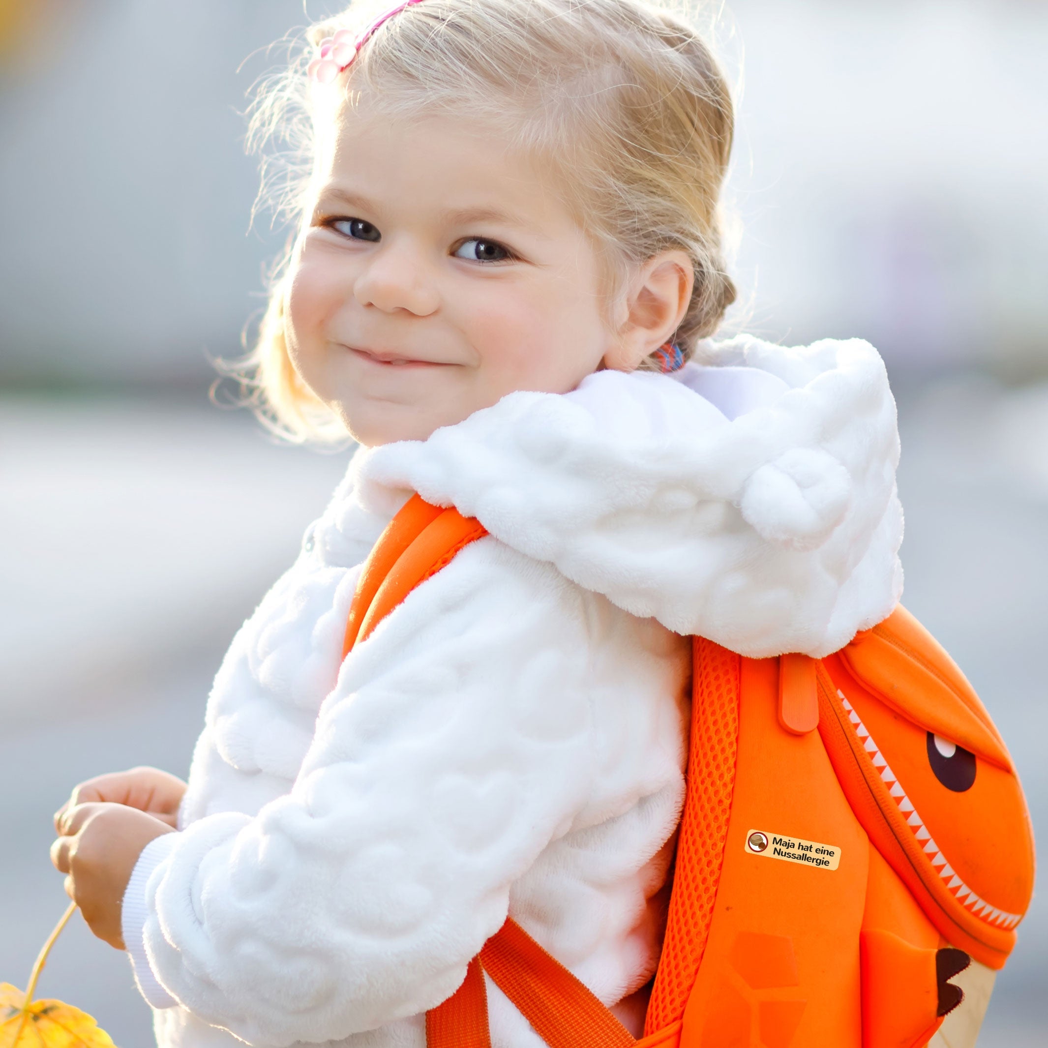 Kinder-Namensaufkleber mit Allergie- und Unverträglichkeiten-Design, 140 Stück, bunt und kindgerecht, von aufkleberdrucker.de