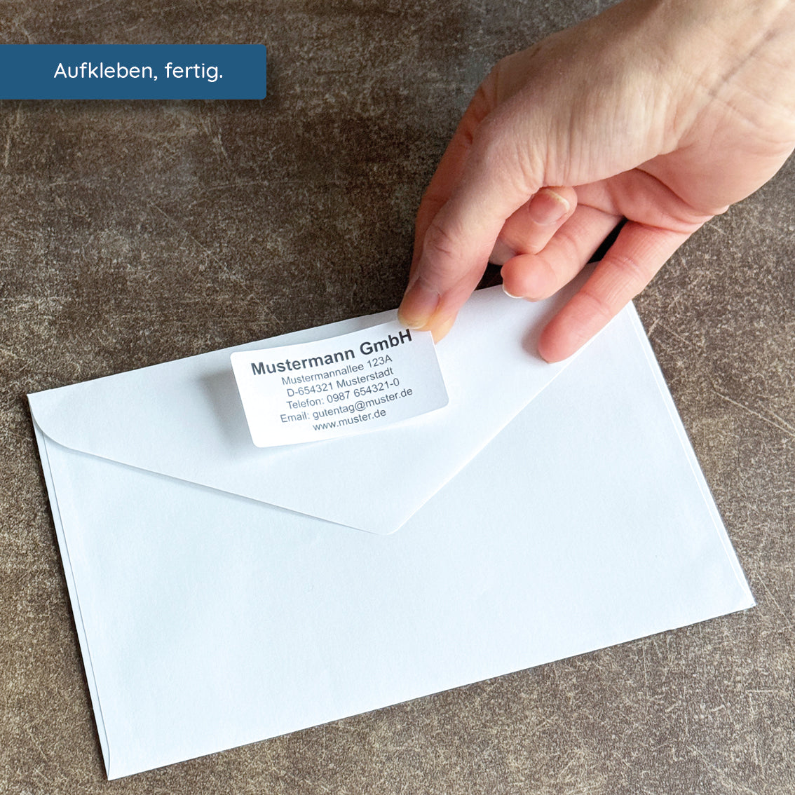 Adress-Etiketten mit Logo auf Rollen, 60x30 mm, 250 Stück, für Versand und Organisation, aufkleberdrucker.de