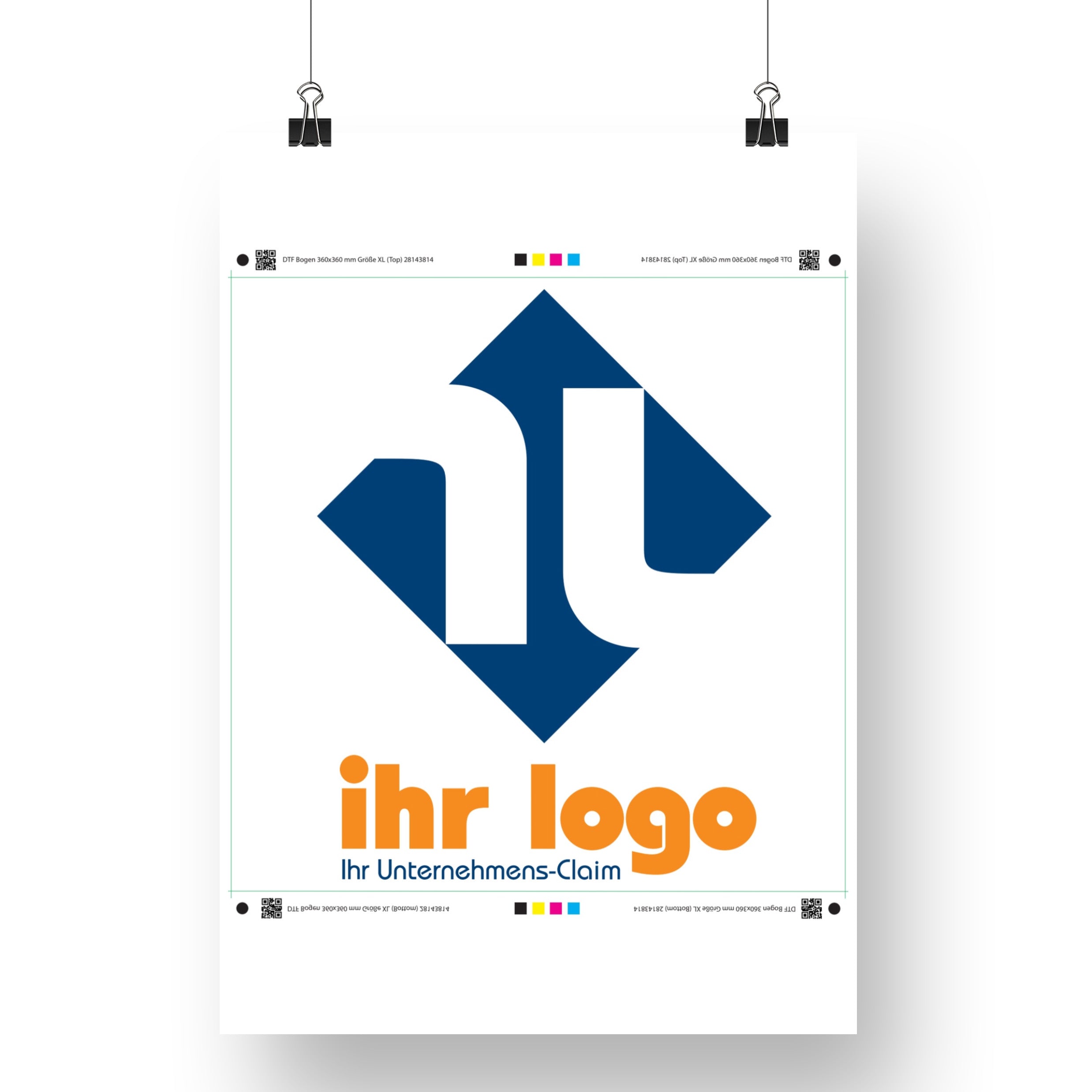 DTF Transfer-Druckbogen / Textildruck 360x360 mm