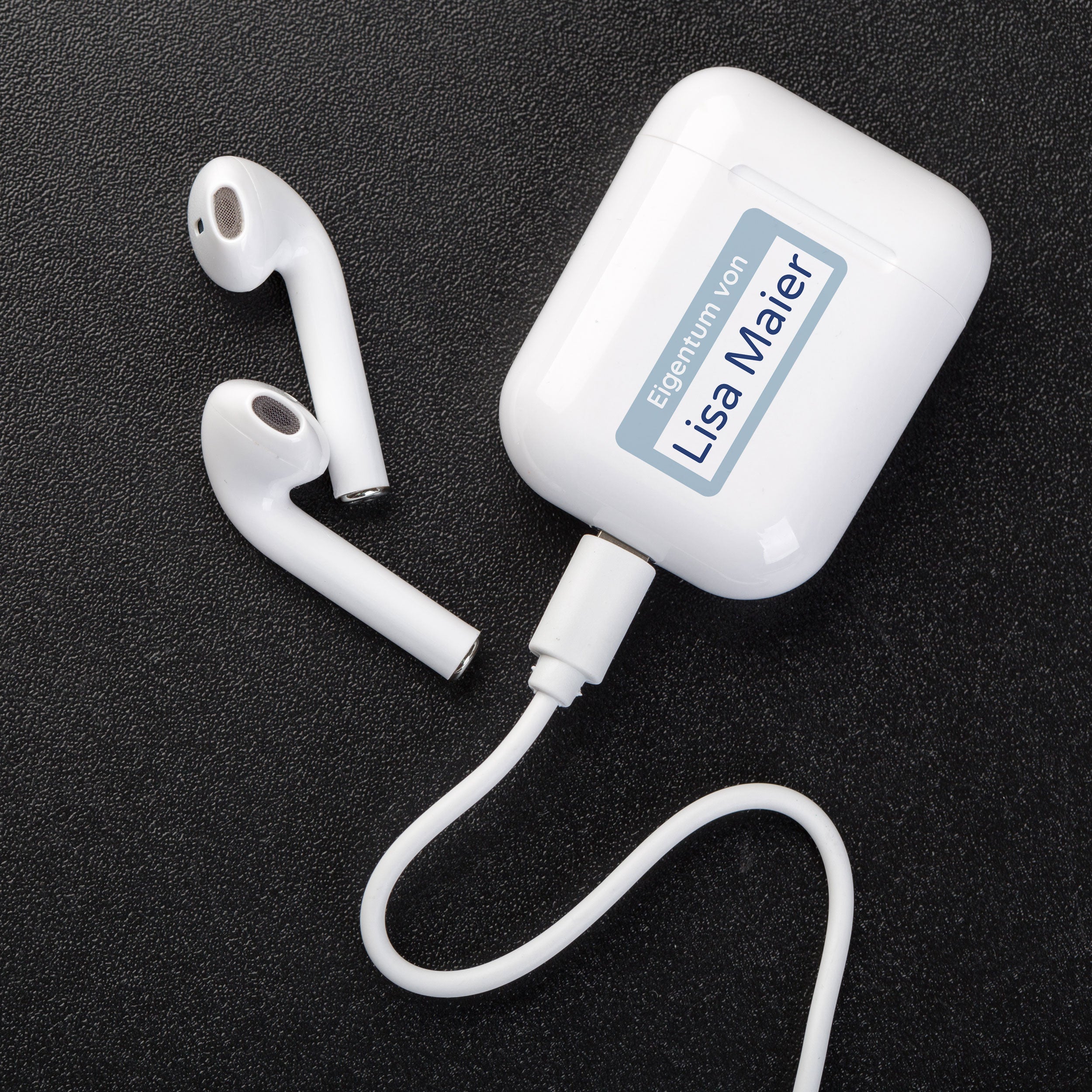 Hochwertige Eigentumsaufkleber, 30 Stück, 30x13 mm, Namensaufkleber von aufkleberdrucker.de, sichtbare Aufkleber auf weißem Hintergrund