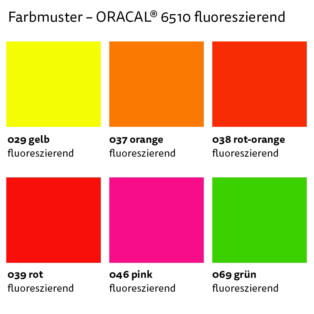 Aufkleber - Neonfolie - Tagesleuchtfolie - aufkleberdrucker.de