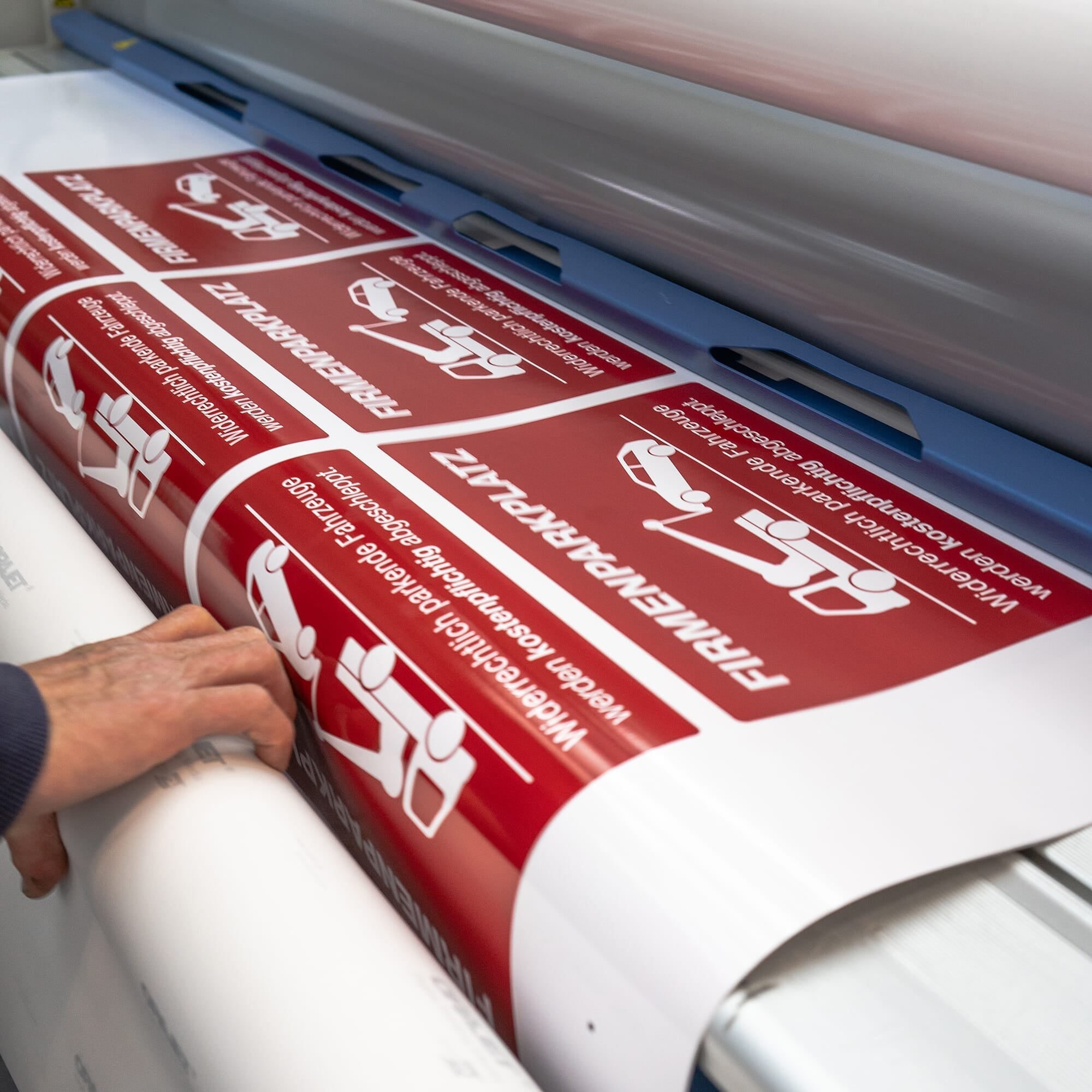 Aufkleber PRIVATWEG – DURCHGANG VERBOTEN (3 St. signalblau, 300x200 mm)