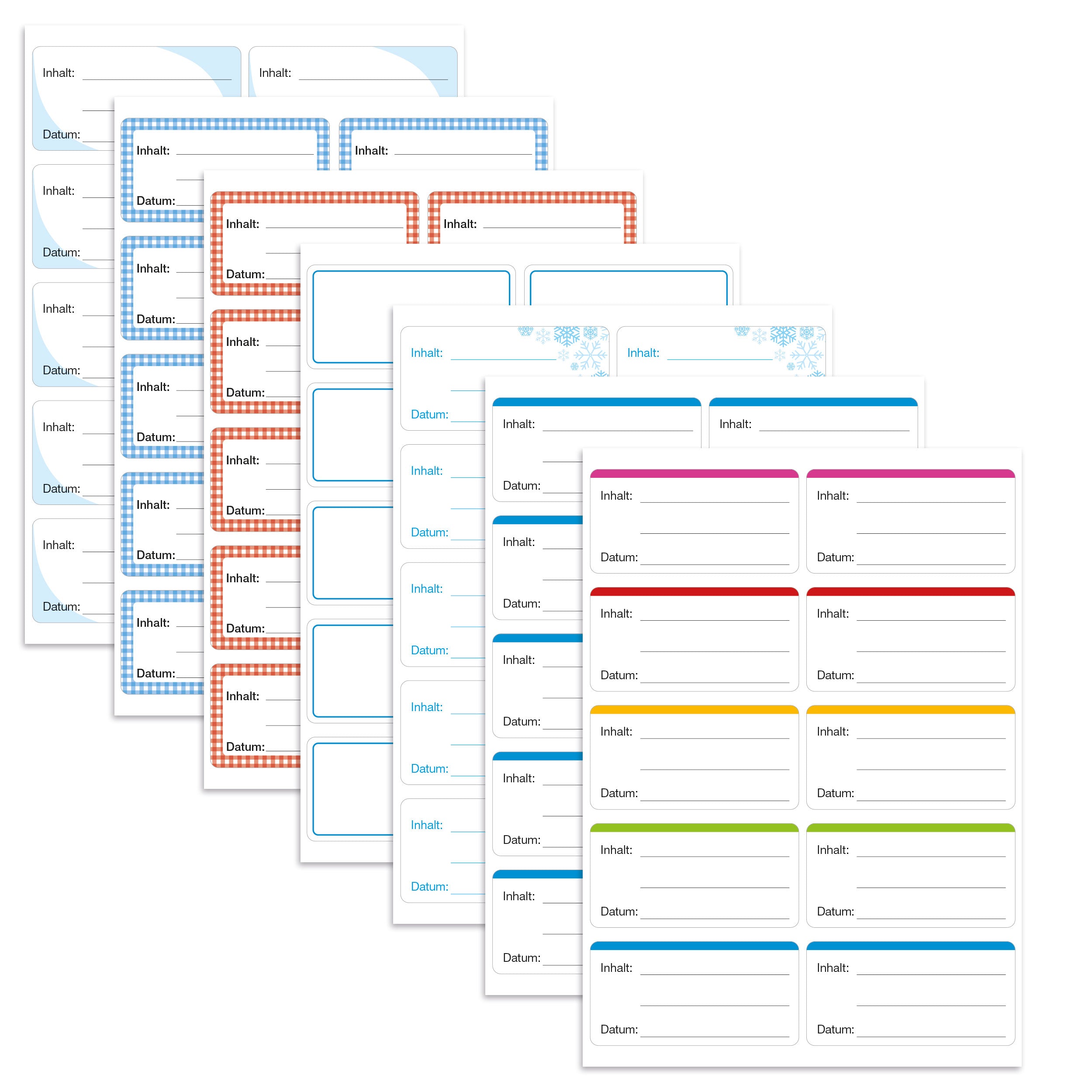 Gefrieretiketten / Tiefkühletiketten / Küchenetiketten inkl. Permanent Marker