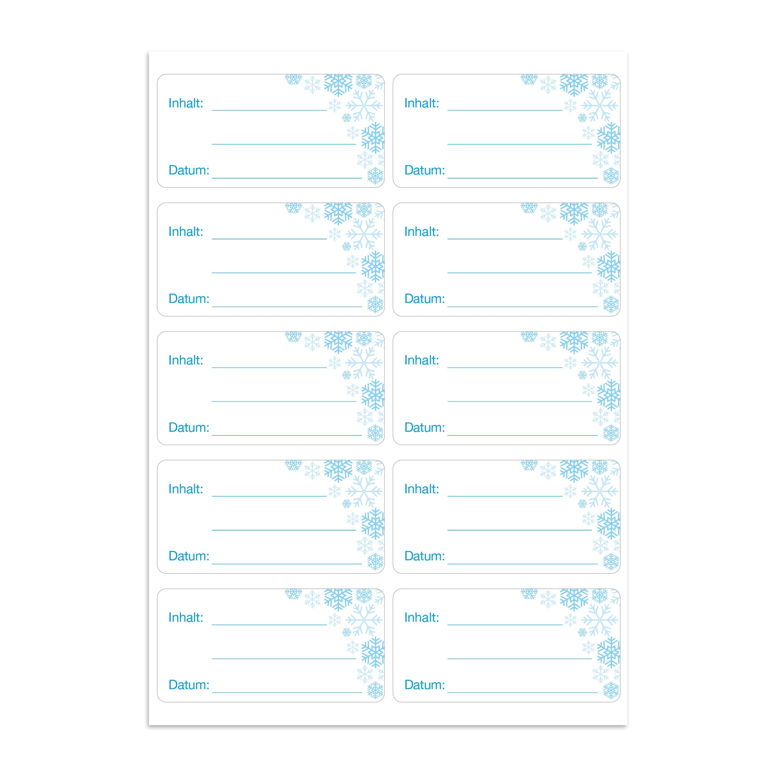 Gefrieretiketten / Tiefkühletiketten / Küchenetiketten inkl. Permanent Marker