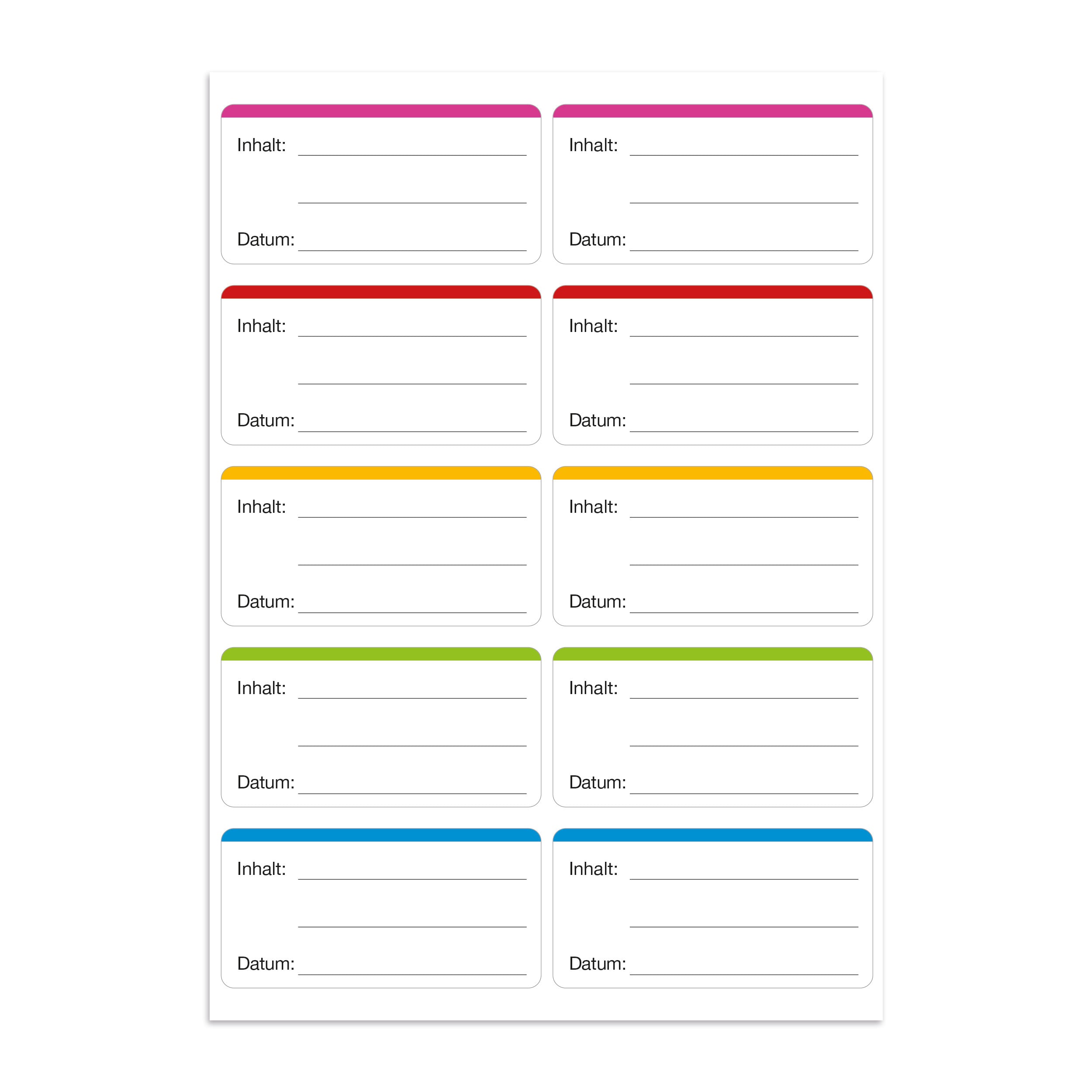 Gefrieretiketten / Tiefkühletiketten / Küchenetiketten inkl. Permanent Marker