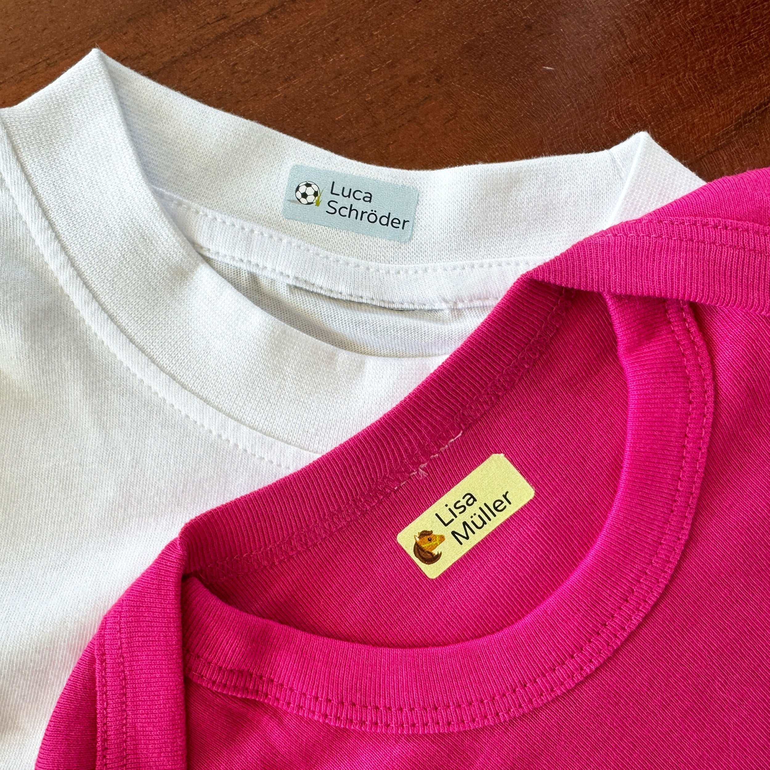 Bügeleitfaden für Kinder, 30x13 mm, 225 Stück, zum Aufbügeln, von aufkleberdrucker.de, bunt und kindgerecht gestaltet