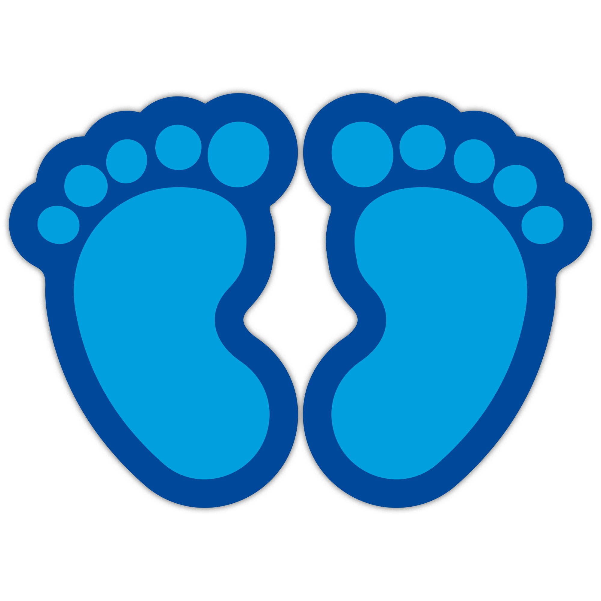 Fußbodenaufkleber Kinderfüße - Fußpaar (Fußgröße 170x125 mm)