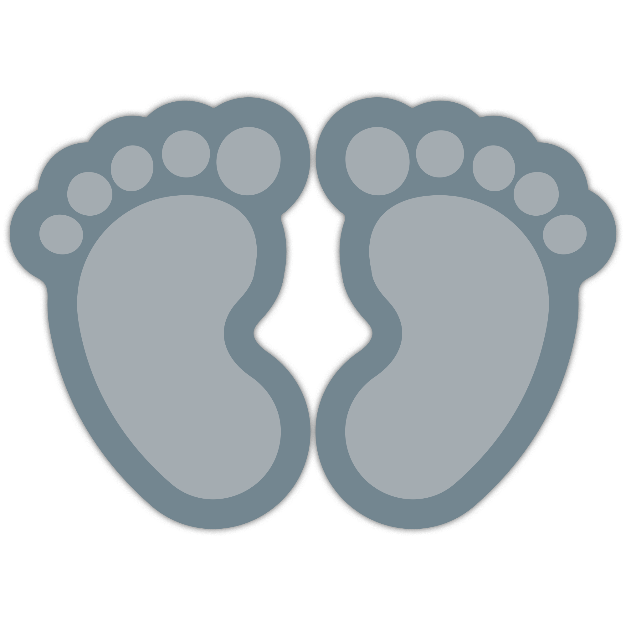 Fußbodenaufkleber Kinderfüße - Fußpaar (Fußgröße 170x125 mm)