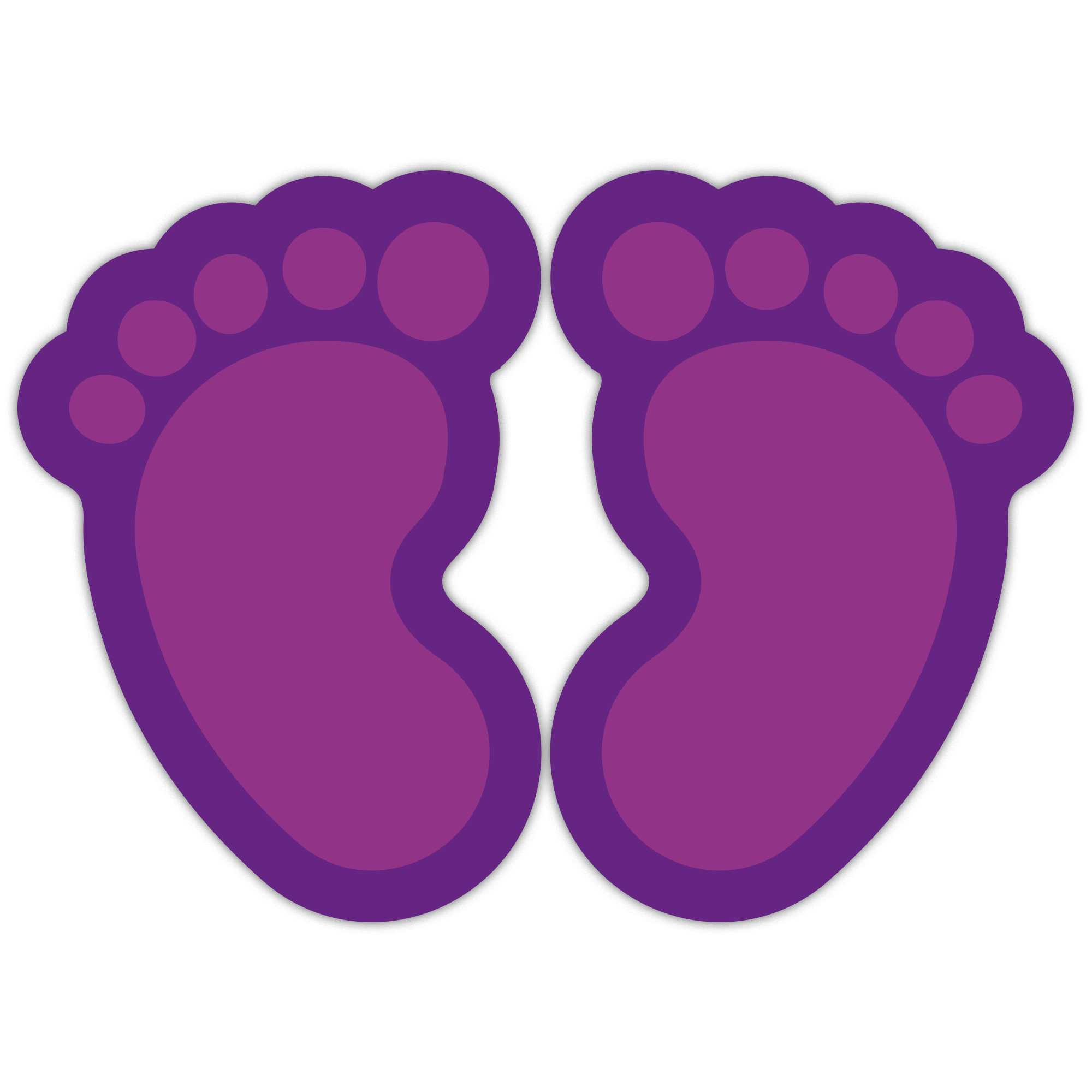 Fußbodenaufkleber Kinderfüße - Fußpaar (Fußgröße 170x125 mm)