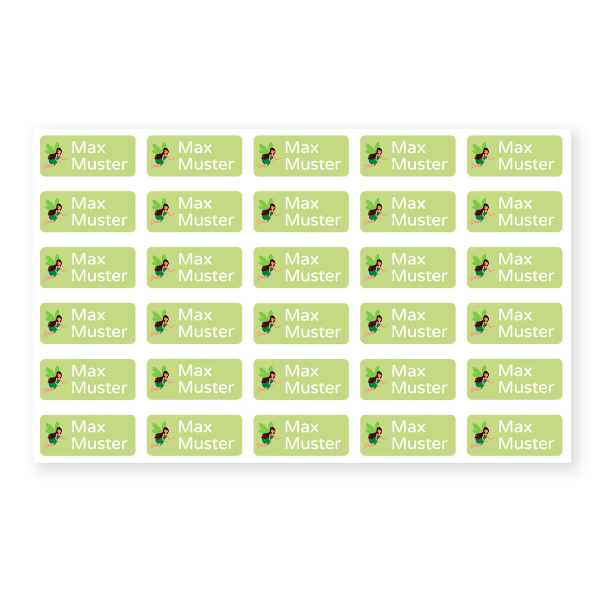 Kleine 2-zeilige Namensaufkleber für Kinder, 30 Stück, 30x13 mm, mit bunten Designs, von aufkleberdrucker.de