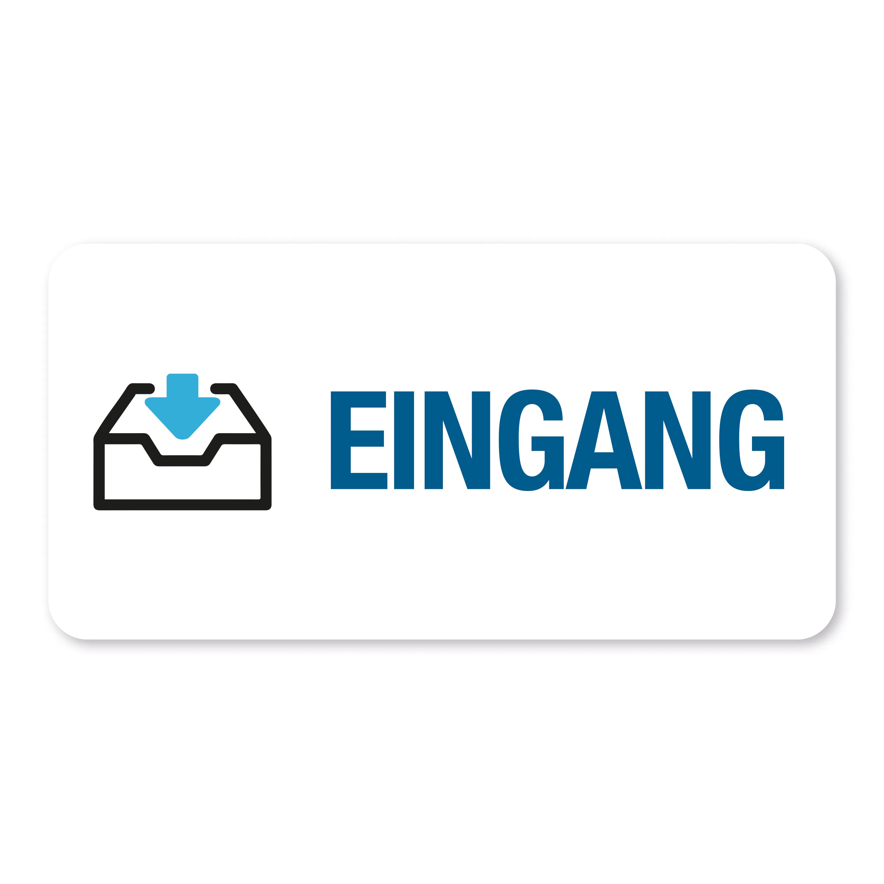 250 eingangs-Piktogramm-Aufkleber in 60x30 mm, rollbar, für Beschilderung und Orientierung im Innenbereich