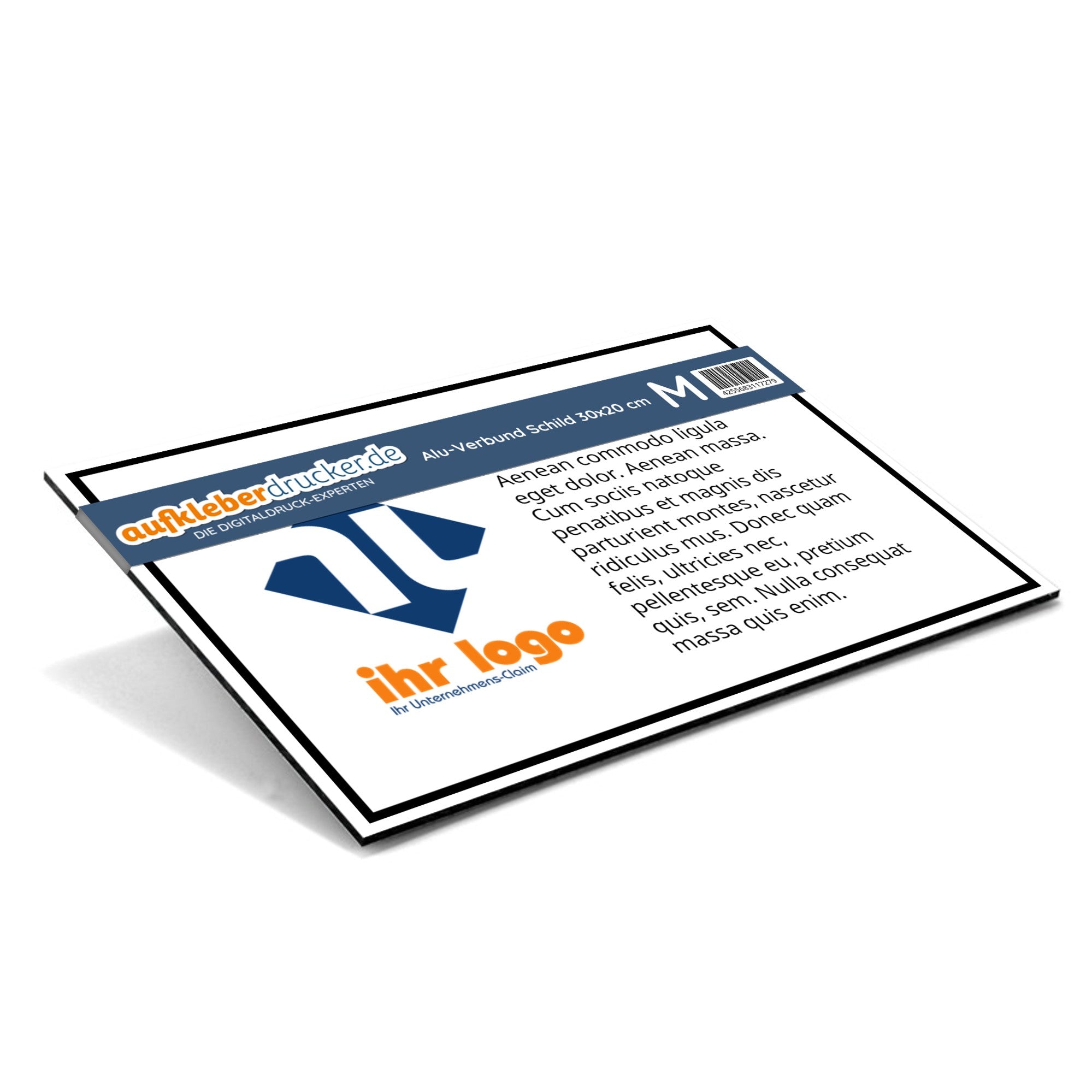 Personalisierte Wunschtext-Schilder aus 3mm Aluminium-Verbund, 300x200 mm, mit individuell gestaltetem Text für kreative Beschilderungen