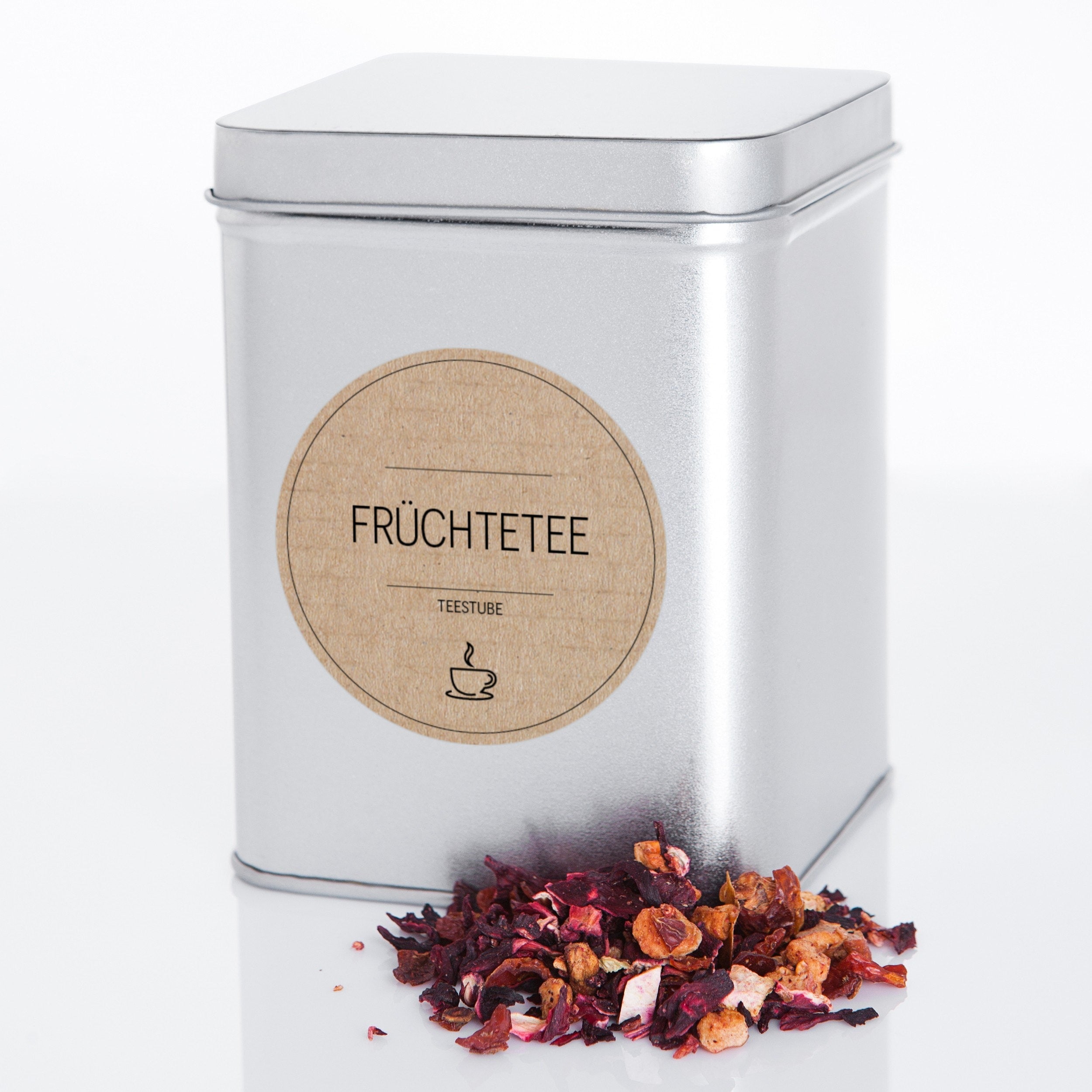 Aufkleber für Teedosen – Tee-Etiketten (Set mit 48 Aufklebern)