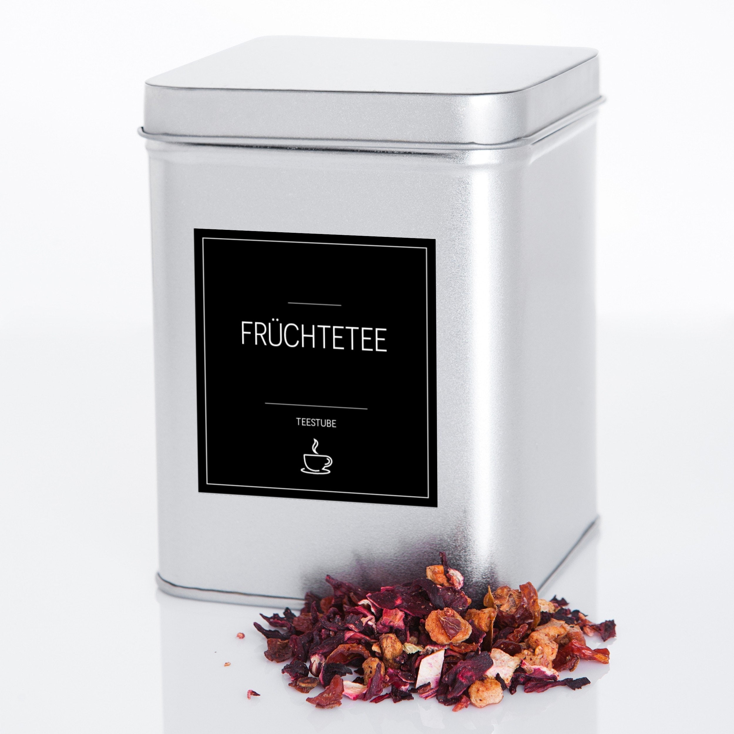 Aufkleber für Teedosen – Tee-Etiketten (Set mit 48 Aufklebern)