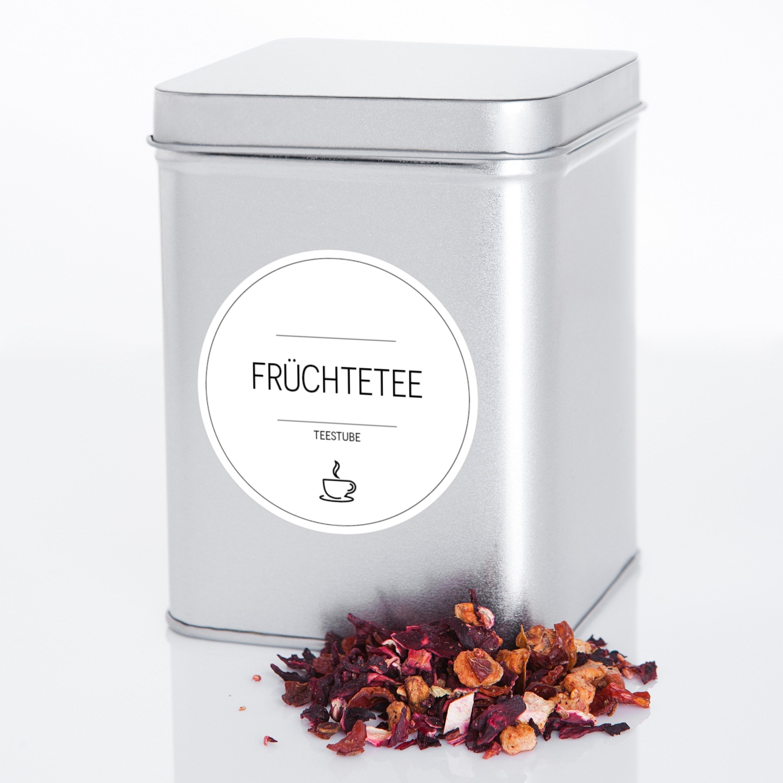 Aufkleber für Teedosen – Tee-Etiketten (Set mit 48 Aufklebern)