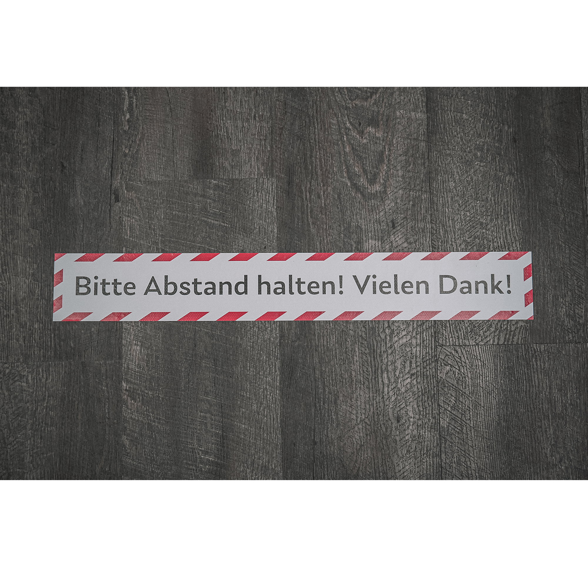 Fußbodenaufkleber 700x100 mm "Bitte Abstand halten ! Vielen Dank!"