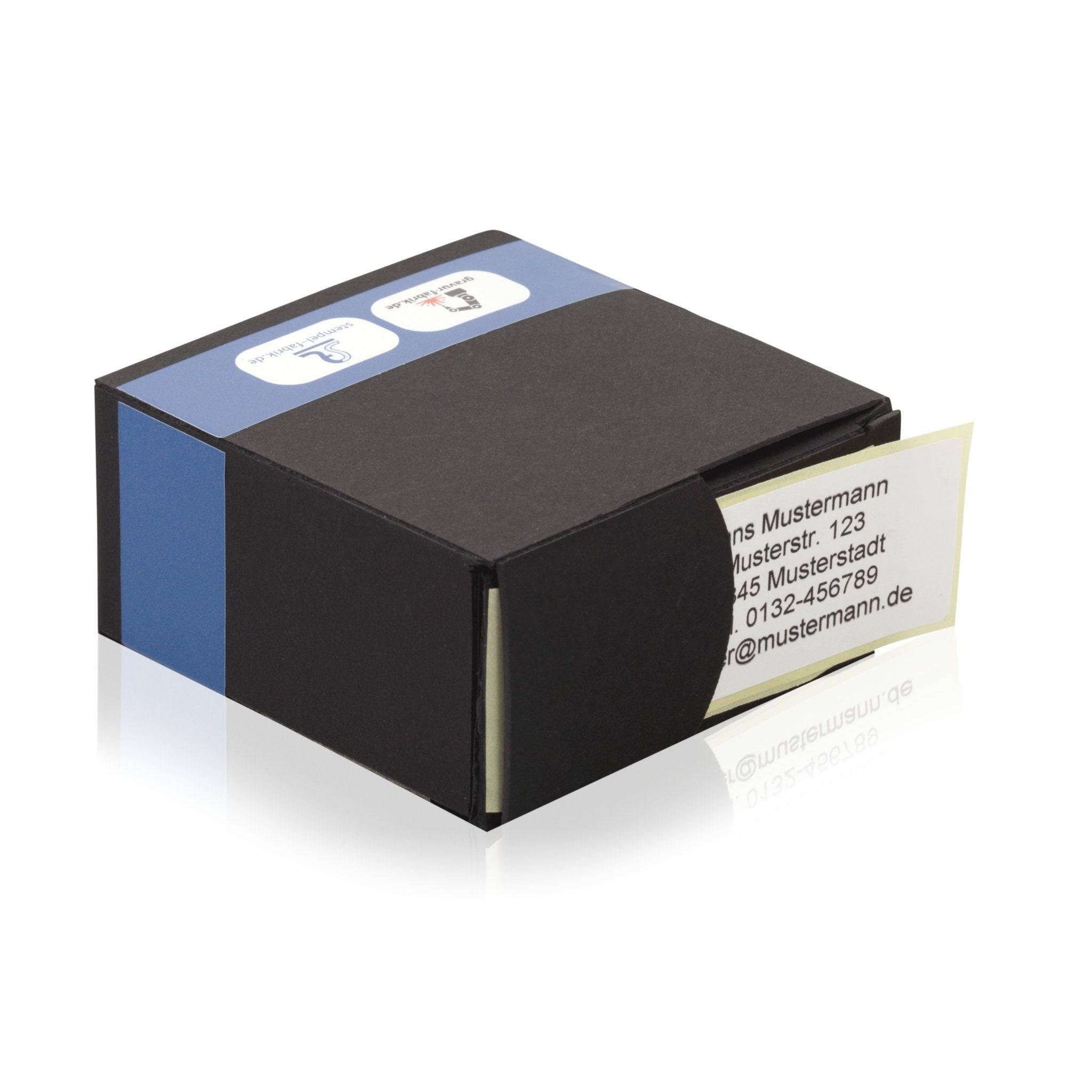 Adressaufkleber im Spenderkarton, 60x30 mm, von adressaufkleber-fabrik.de, mit weißen Etiketten für Adresszwecke