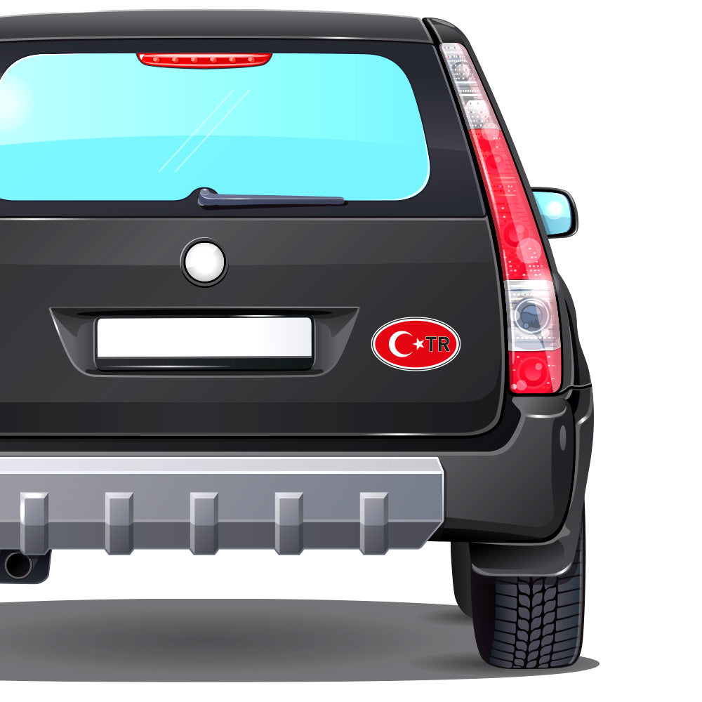 Autoaufkleber Länderkennzeichen - Türkei (7 Stück - 200x300 mm)