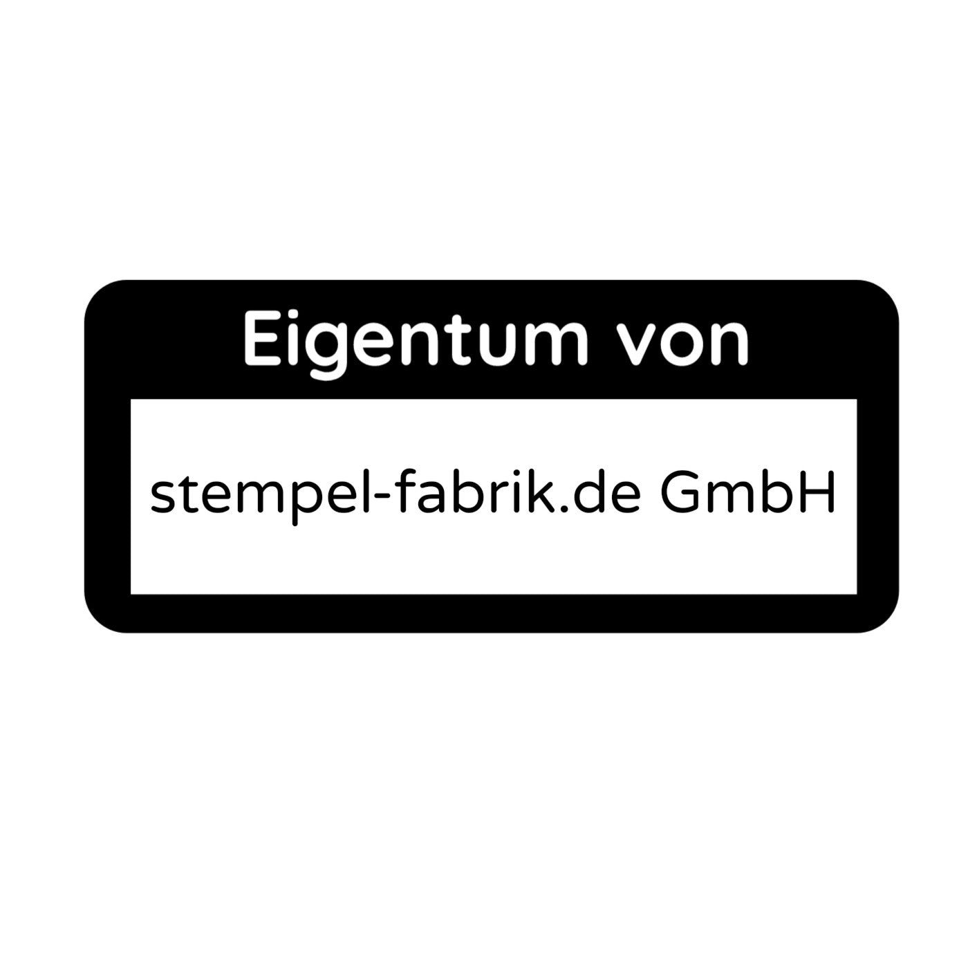 Personalisierte Eigentum-Aufkleber in klein, 30 Stück, 30x13 mm, mit Inventar-Design, aufkleberdrucker.de