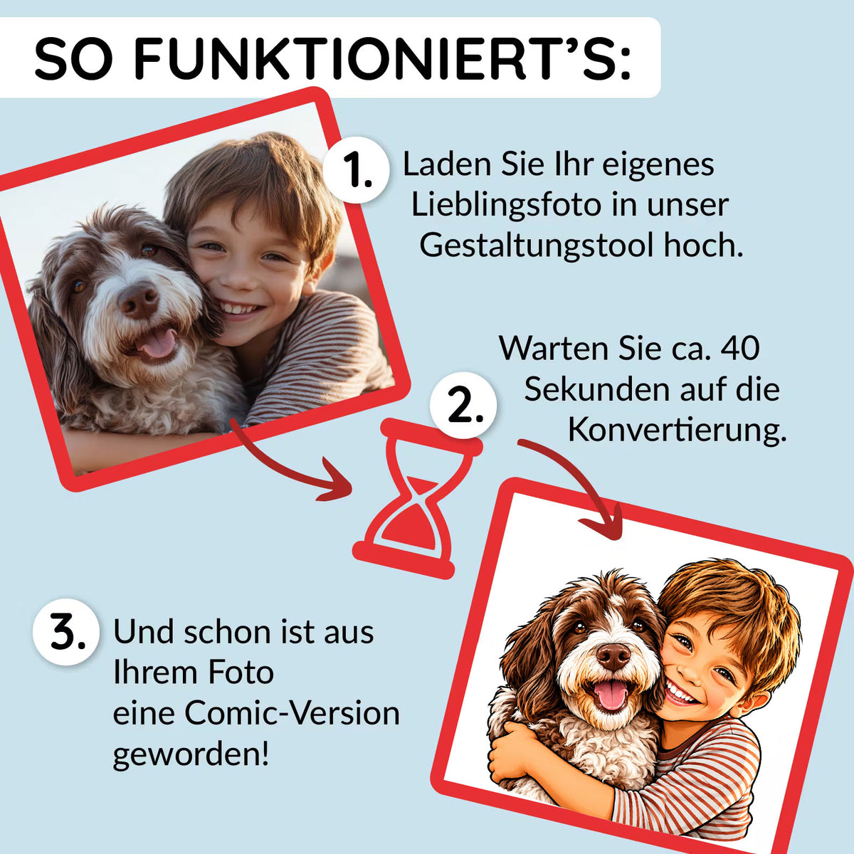 Kirschkernkissen mit individueller Karikatur von aufkleberdrucker.de, personalisierbares Wärmekissen