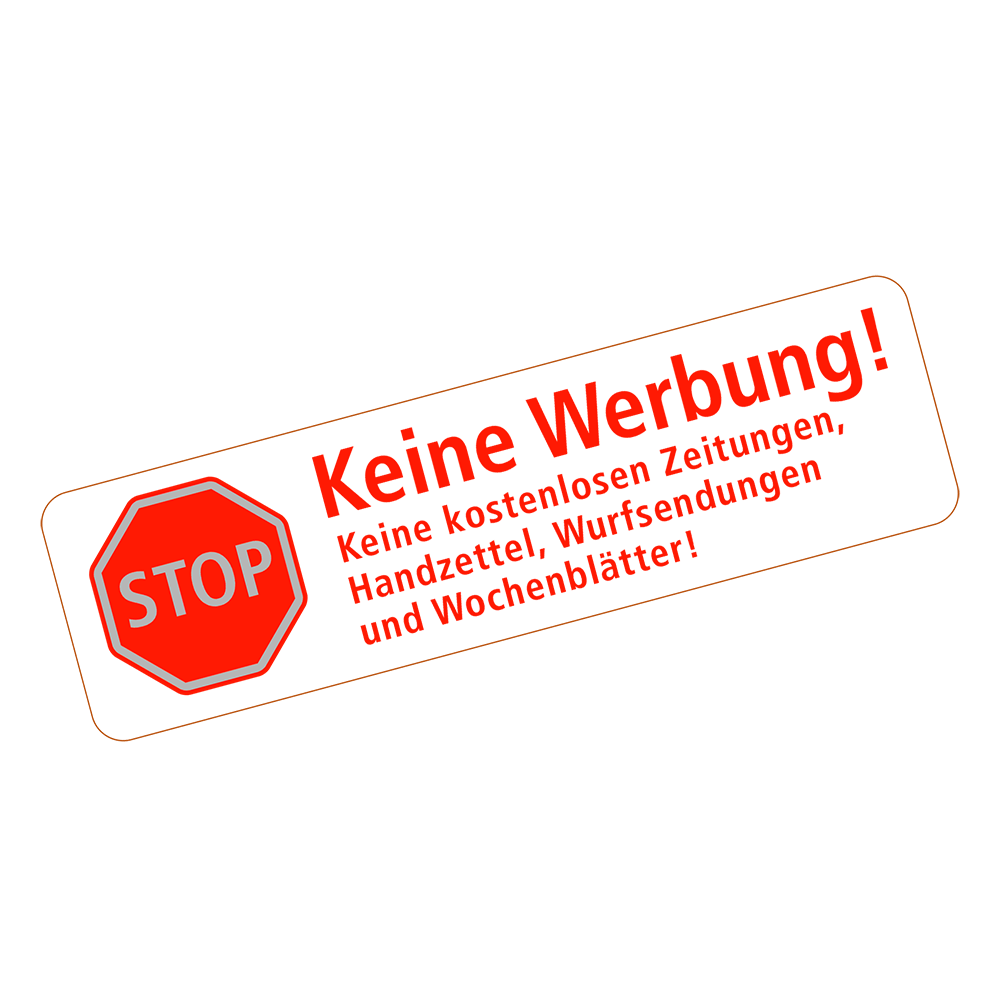 Aufkleber "Keine Werbung"