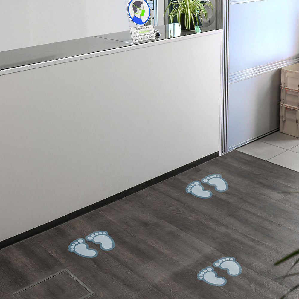 Fußbodenaufkleber Kinderfüße - Fußpaar (Fußgröße 170x125 mm)