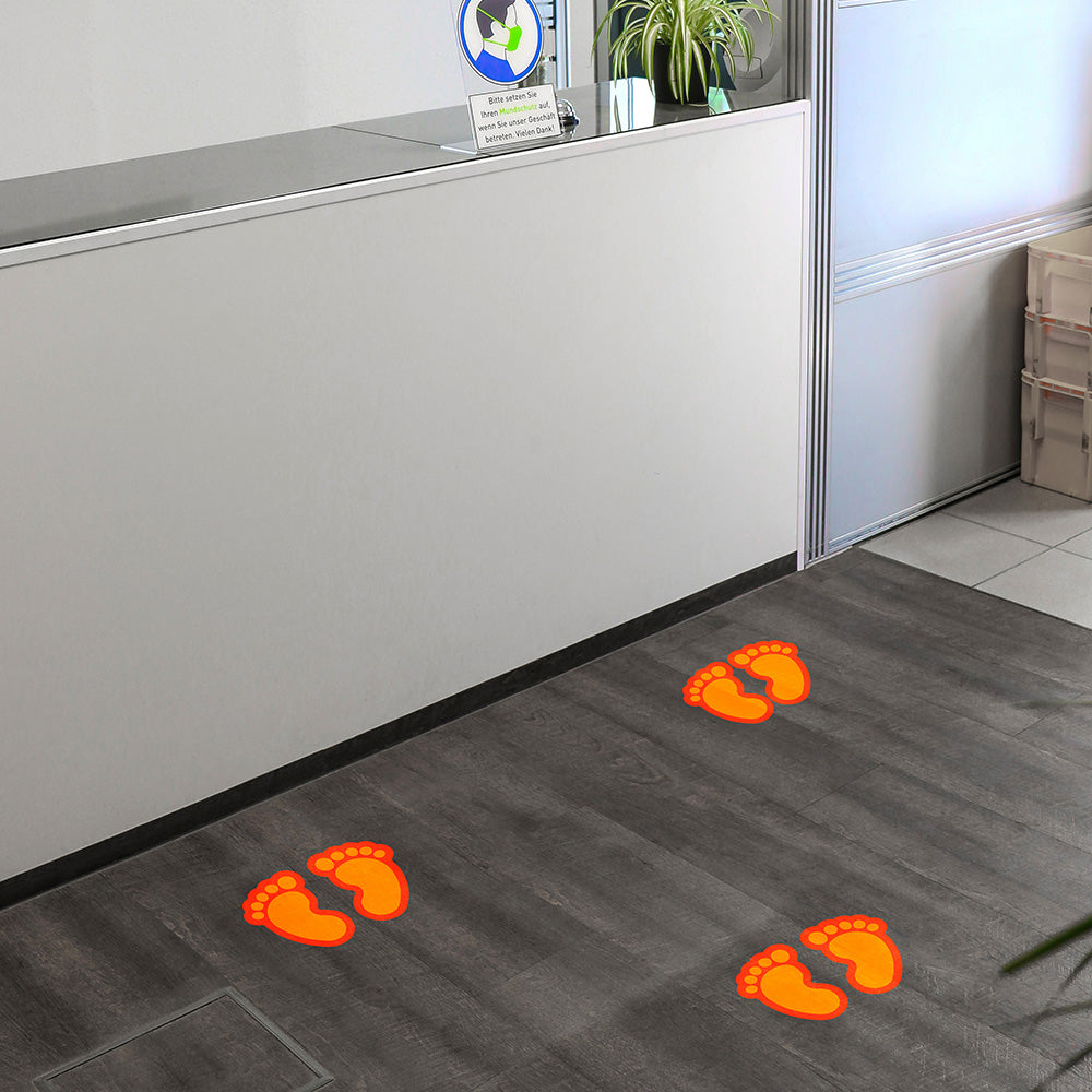 Fußbodenaufkleber Kinderfüße - Fußpaar (Fußgröße 170x125 mm)