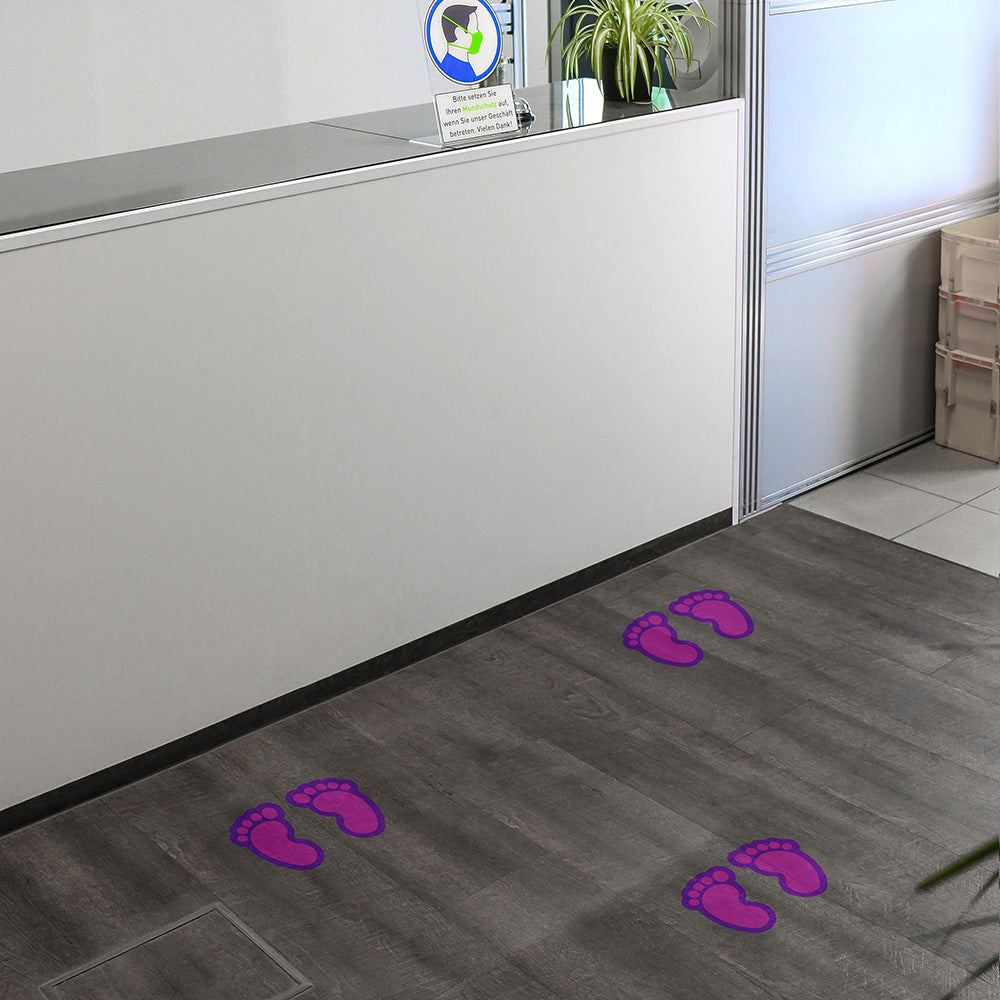 Fußbodenaufkleber Kinderfüße - Fußpaar (Fußgröße 170x125 mm)