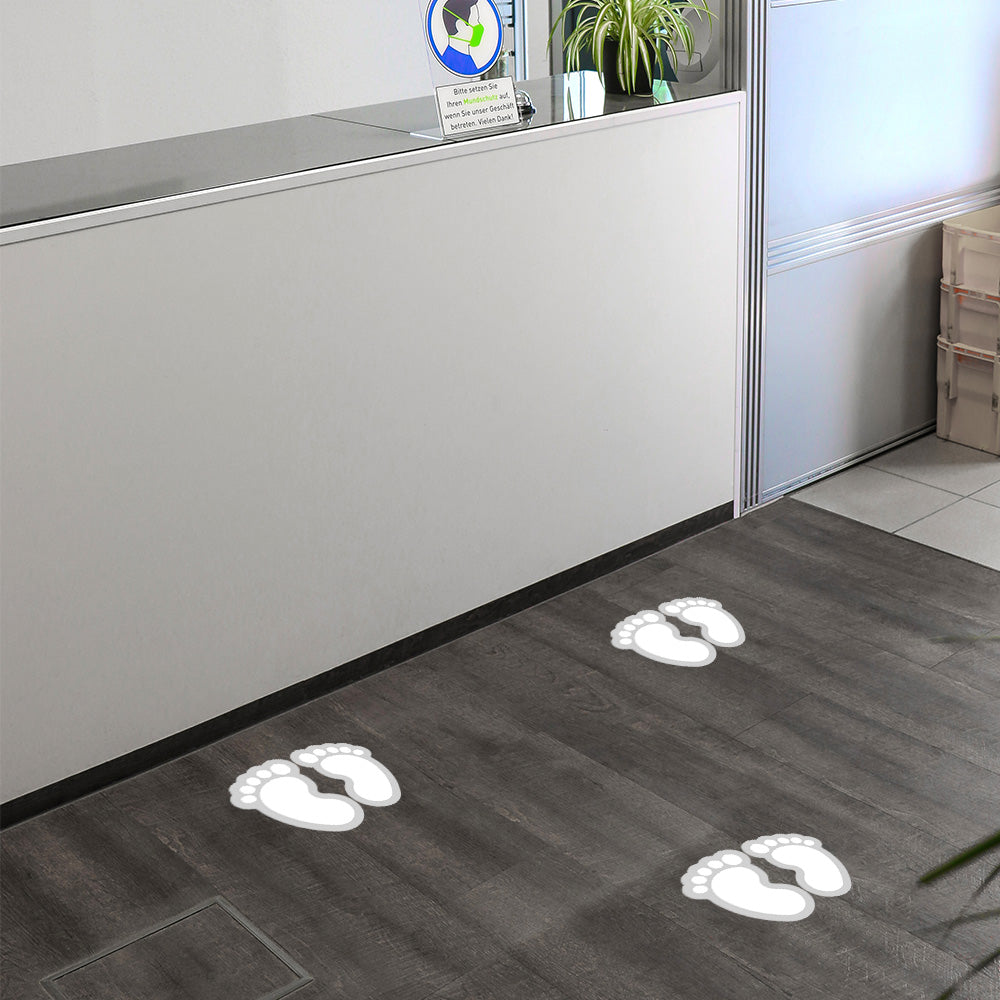 Fußbodenaufkleber Kinderfüße - Fußpaar (Fußgröße 170x125 mm)