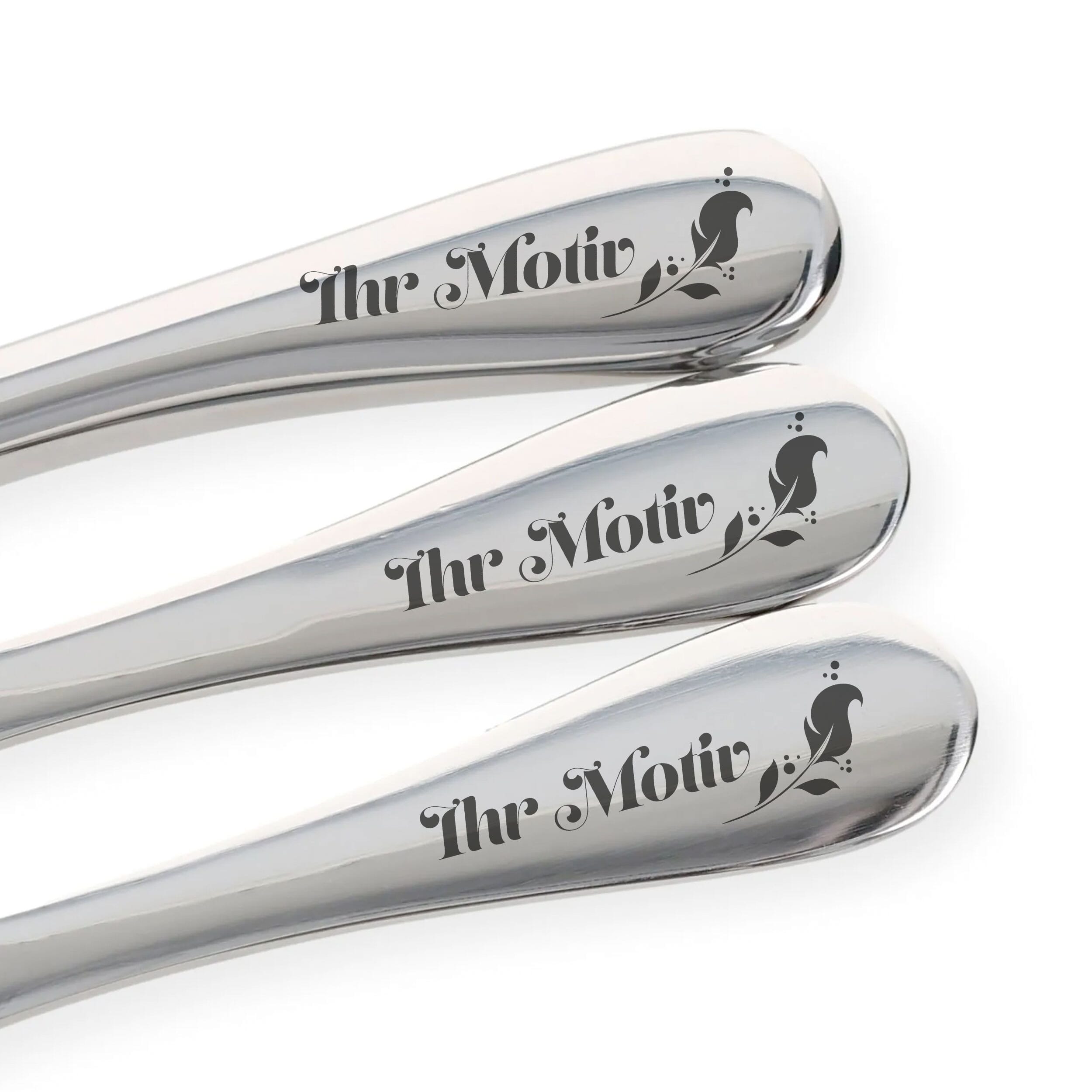 Kinderbesteck 3-teilig von Esmeyer mit Gravur, aus Edelstahl, zeigt kindgerechtes Design und personalisierte Details.