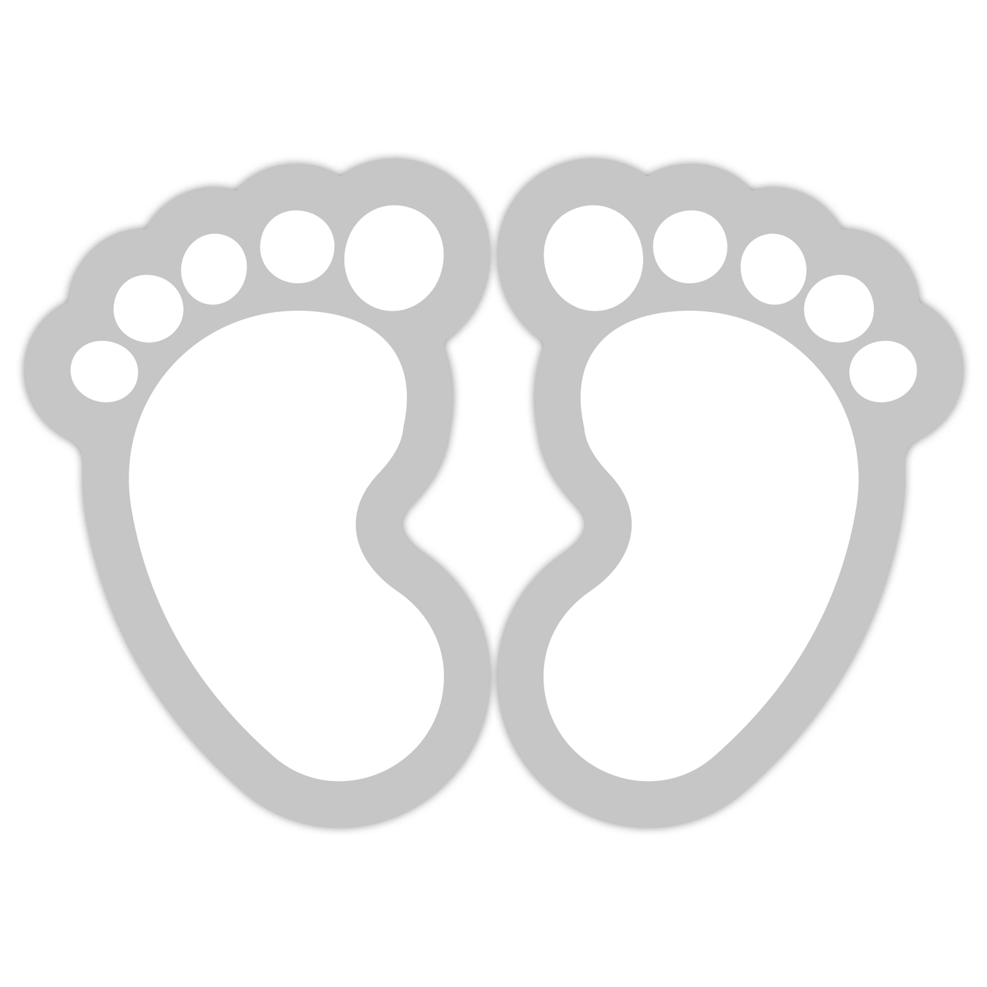 Fußbodenaufkleber Kinderfüße - Fußpaar (Fußgröße 170x125 mm)