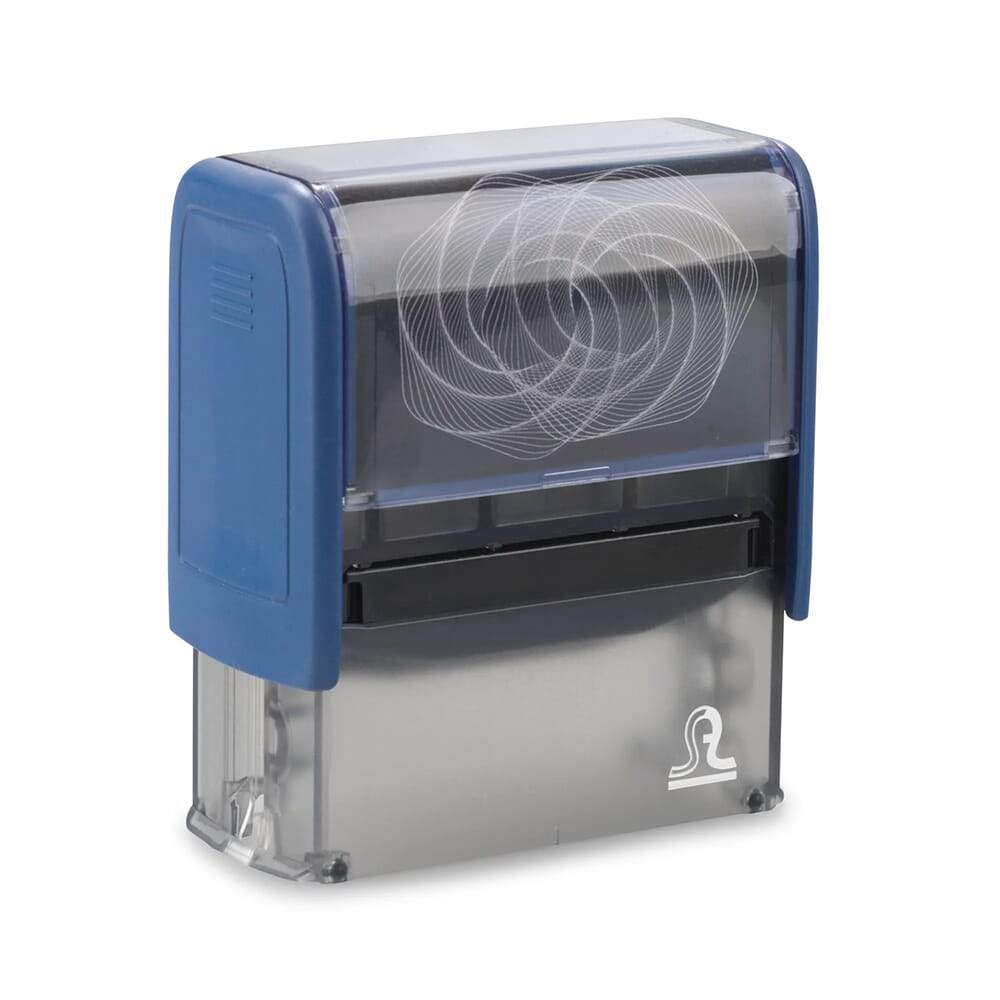 Personalisierter Adress-Stempel Größe 12 mit 47x18 mm, Stempel von stempel-fabrik.de, zeigt individuelle Adresse auf dem Stempel