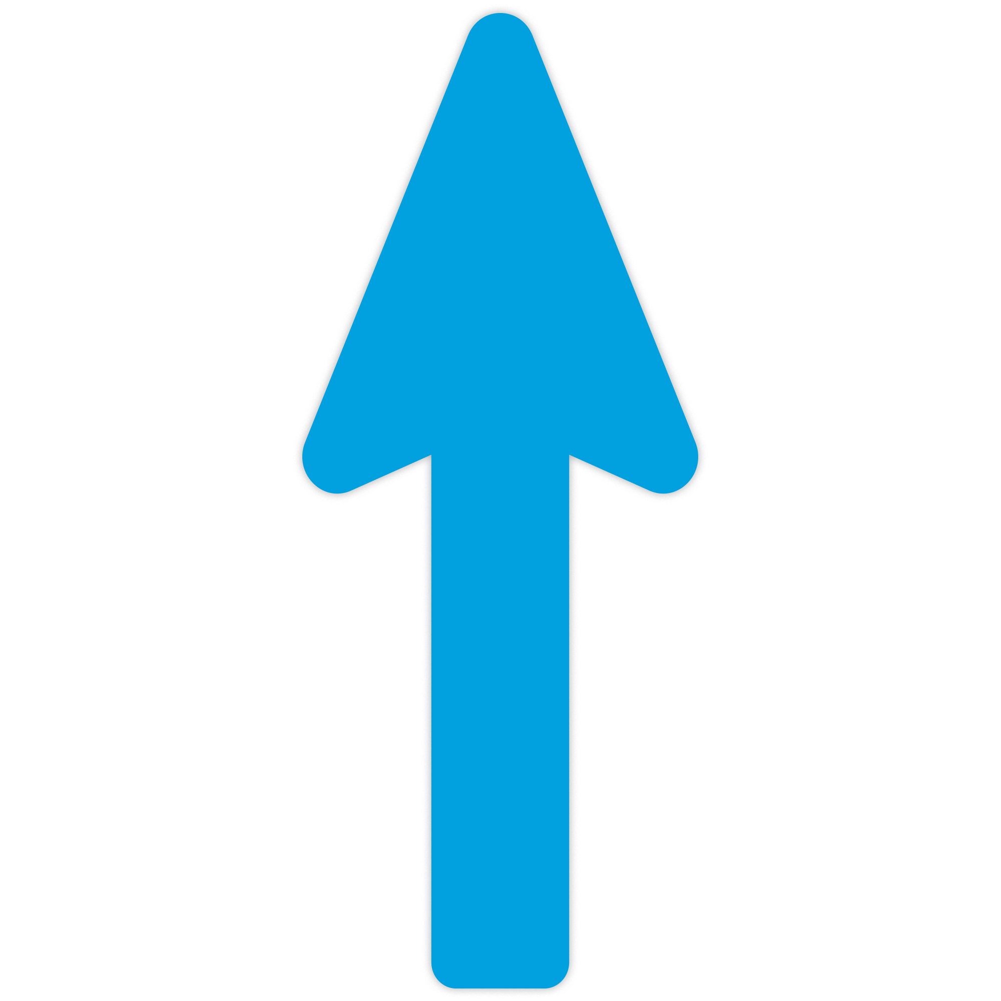 2 Stück Pfeile / Richtungsweiser - Fußbodenaufkleber (Pfeilgröße 400x160 mm)