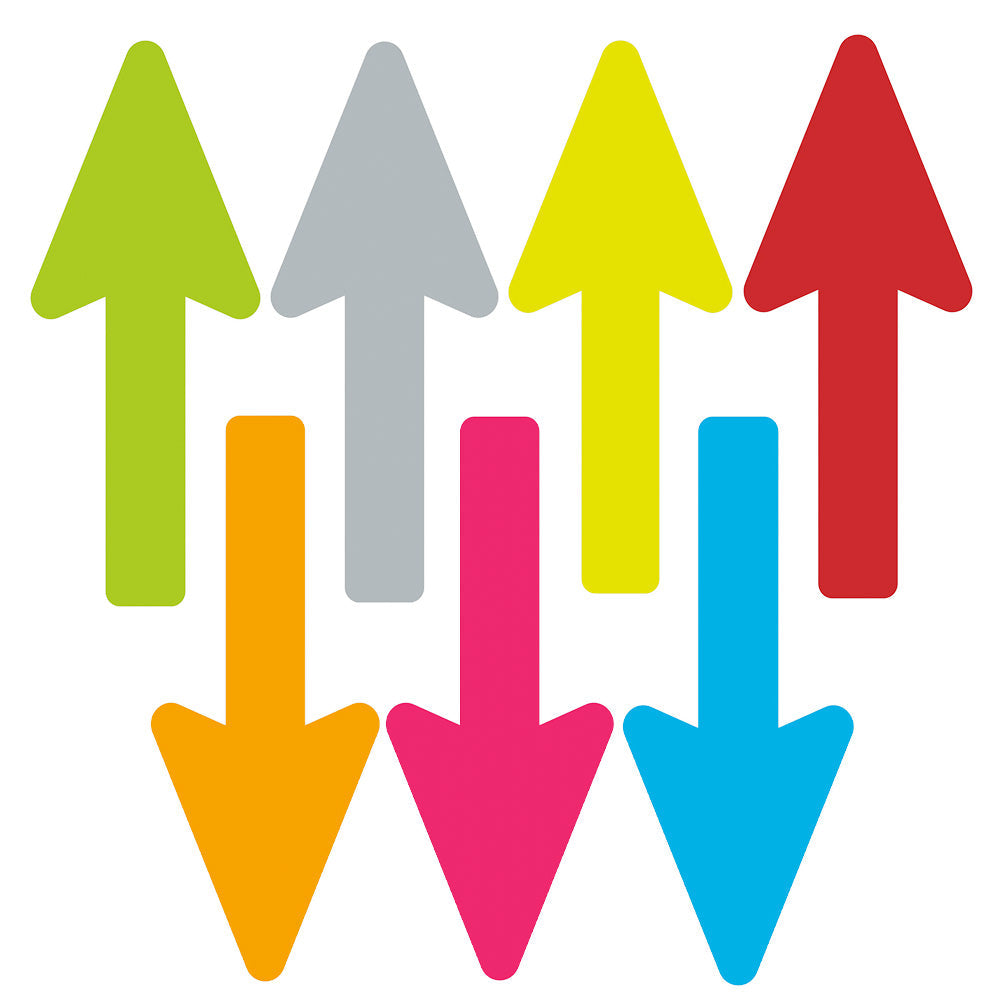 2 Stück Pfeile / Richtungsweiser - Fußbodenaufkleber (Pfeilgröße 400x160 mm)