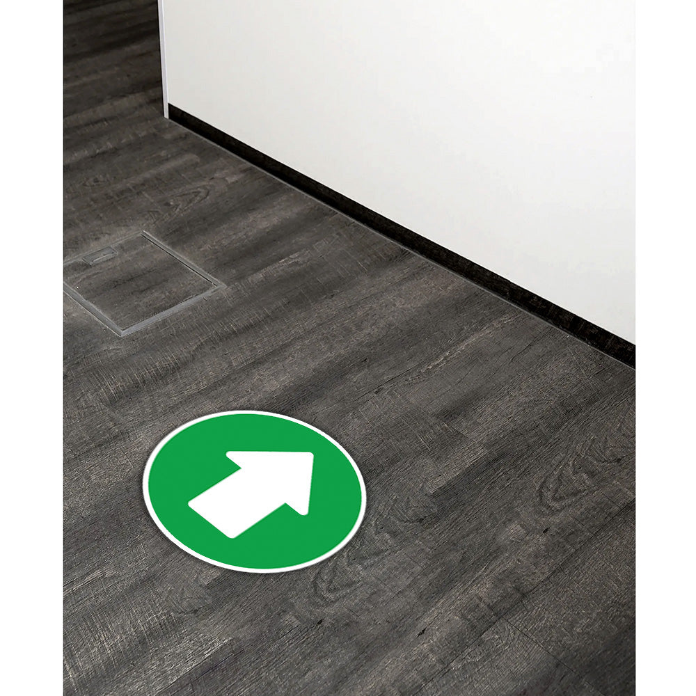 Fußbodenaufkleber - Bodenmakierung "Durchgang frei" (300x300 mm)