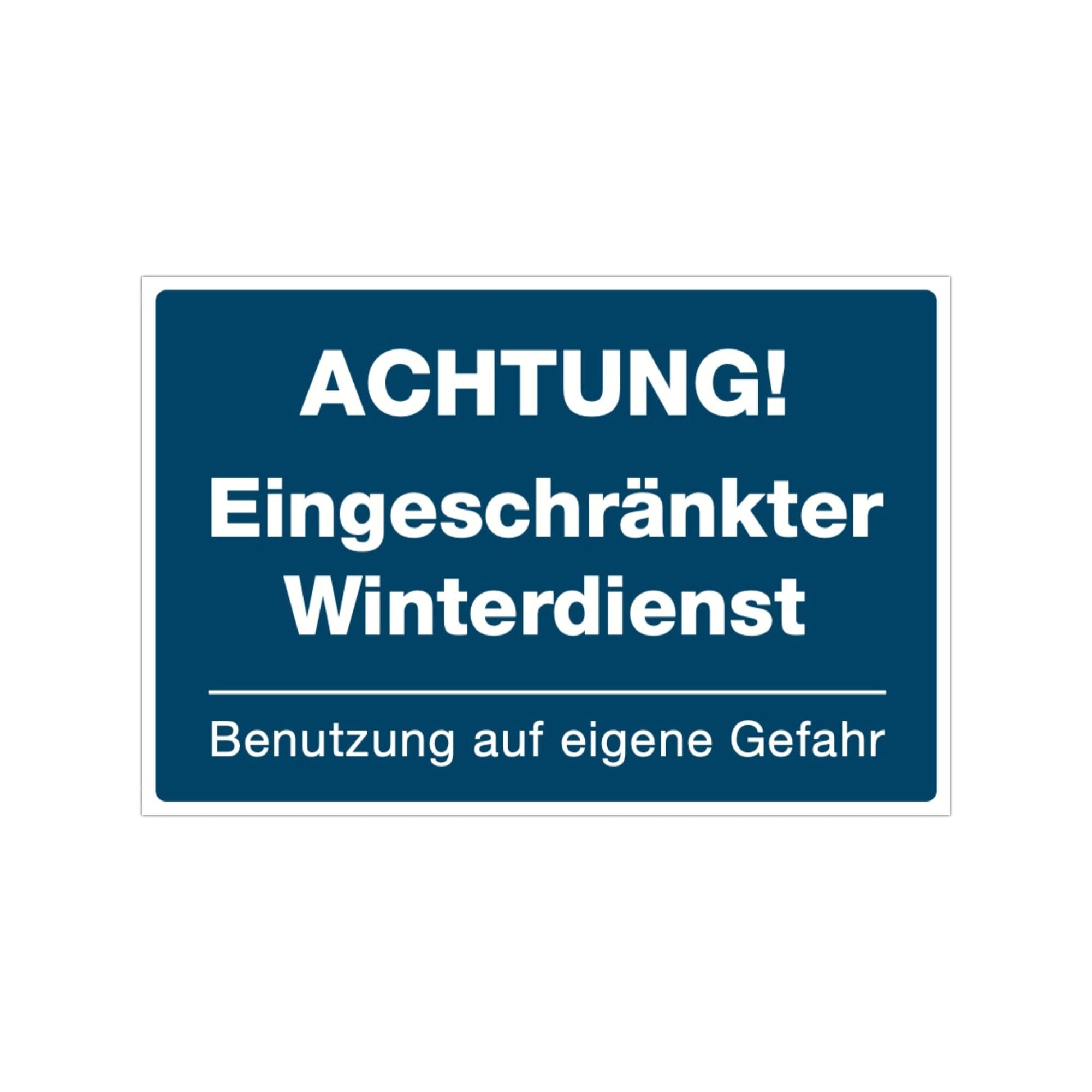 schild aufkleber hinweis winterdeinst streuen rutschen ausrutschen räumpflicht streupflicht haftung glatt glatteis eis schnee kehrwoche