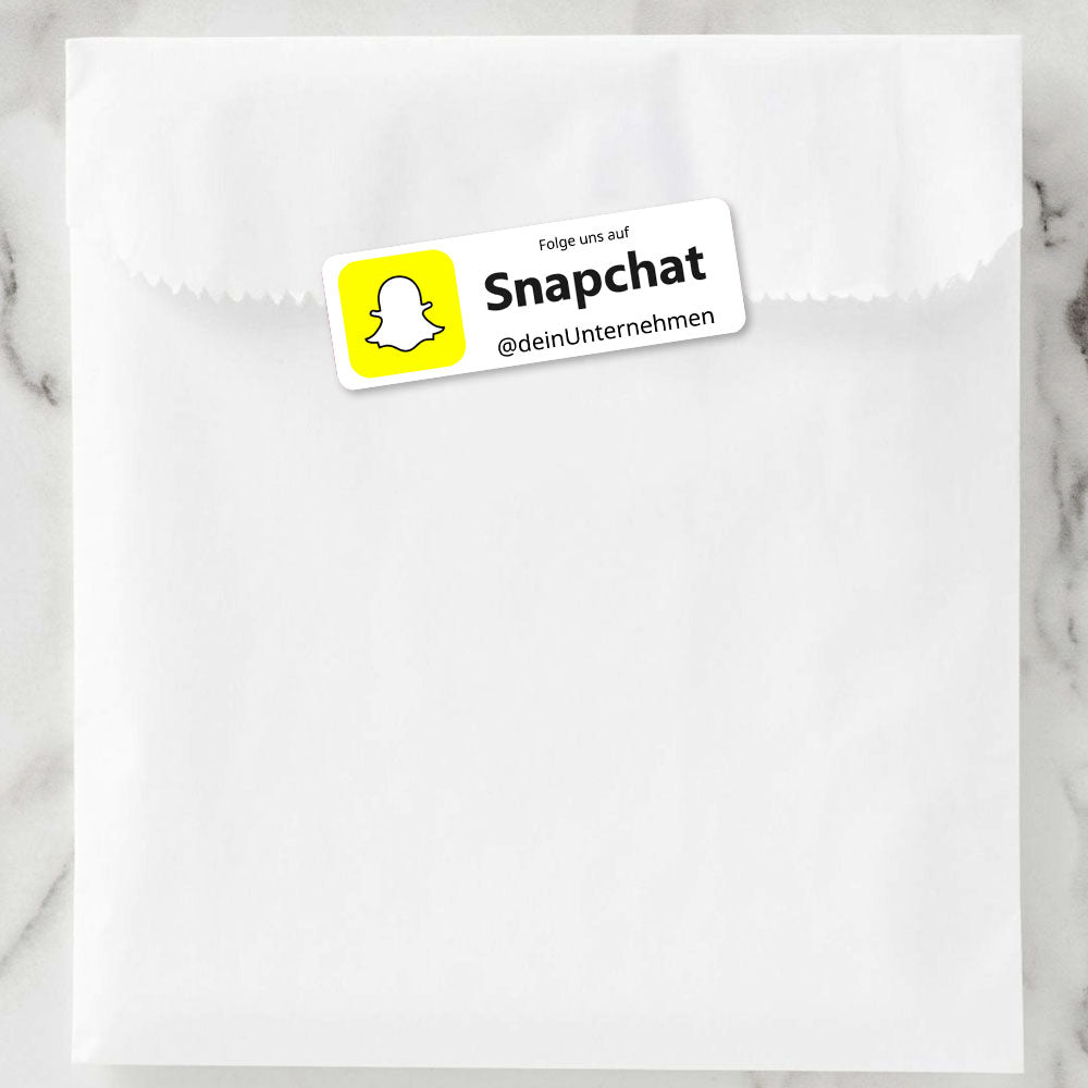 Individueller Snapchat Social-Media Aufkleber, 72 Stück, 2 Bögen, 60x20 mm, bunt, für kreative Dekorationen oder Geschenke