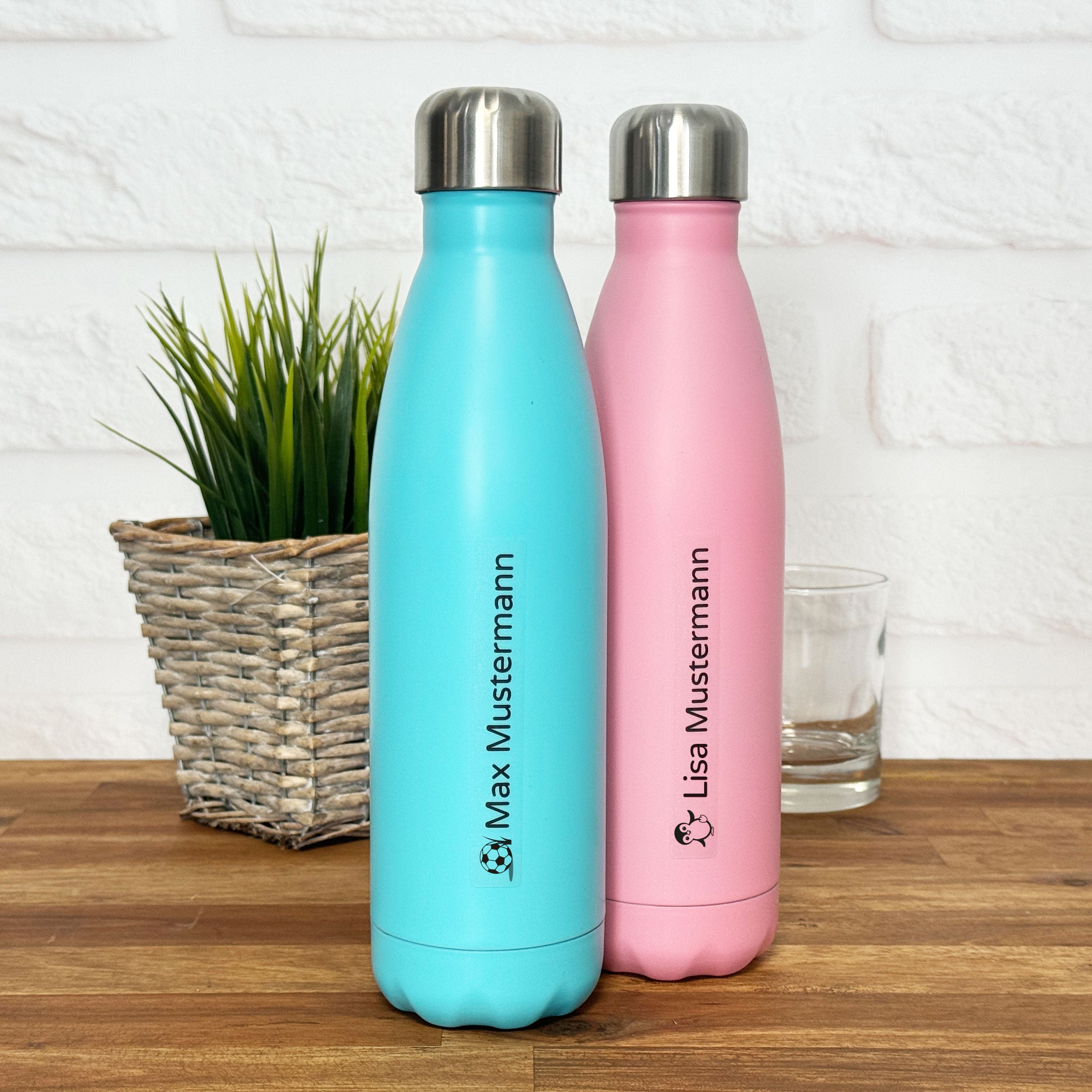 Transparente Namensaufkleber für Kinder, Set mit 3 Größen, aufkleberdrucker.de, vielseitige, beschriftbare Etiketten für Kinder.