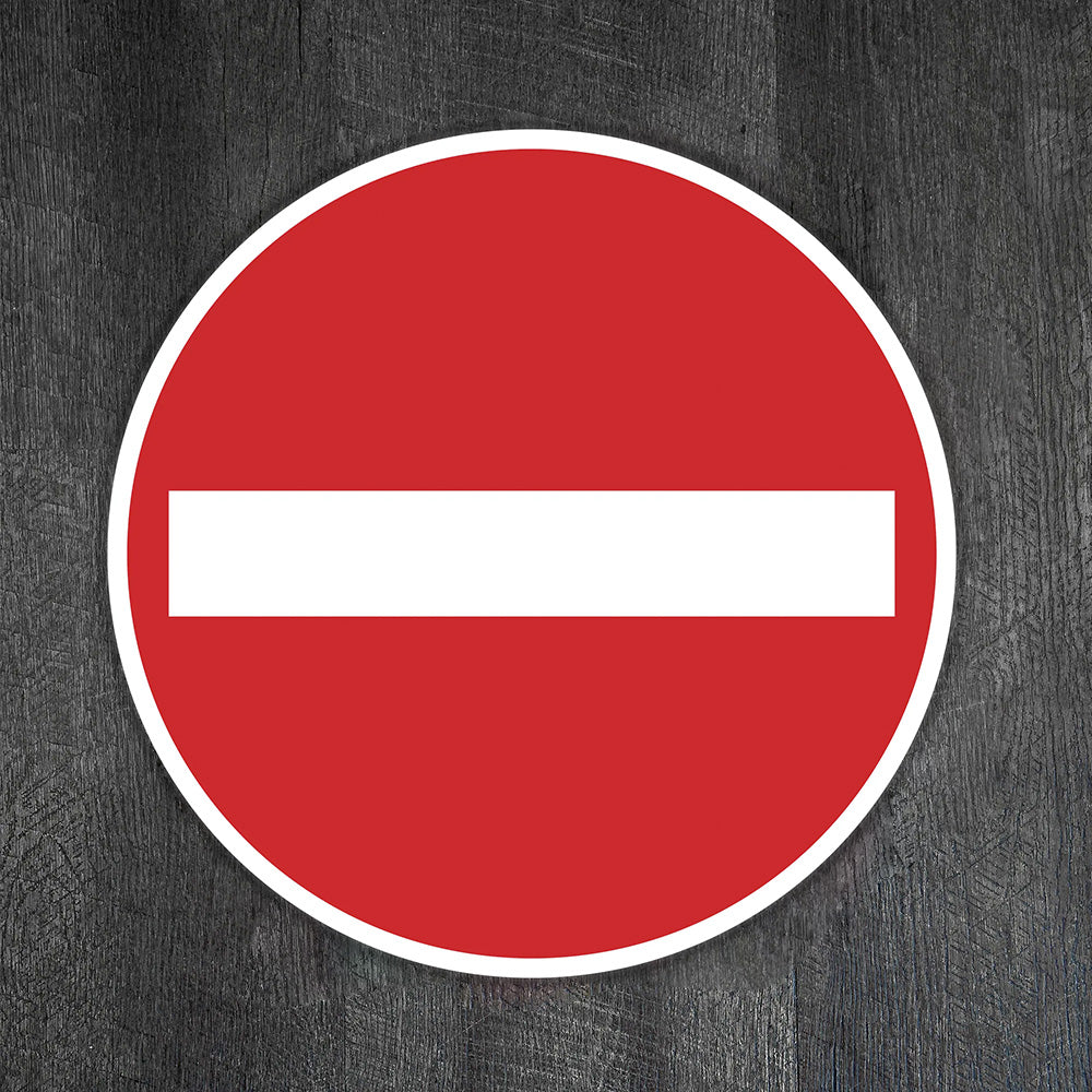 Fußbodenaufkleber - Bodenmakierung "Durchgang verboten" (300x300 mm)