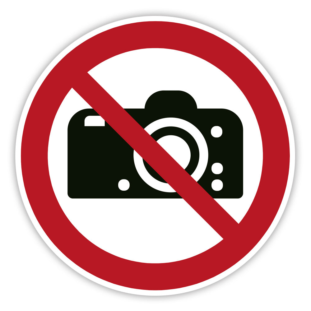 Verbotsschild Fotografieren verboten