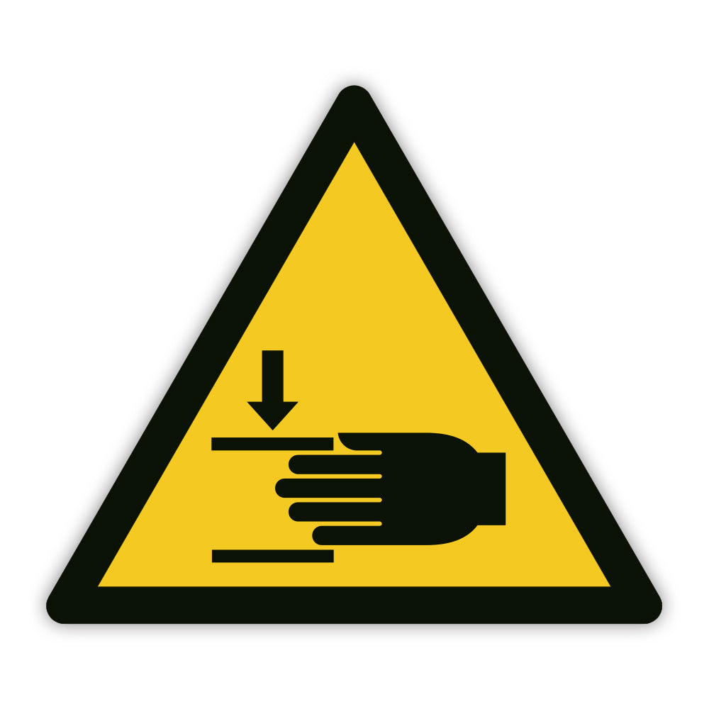 Warnaufkleber vor Handverletzungen