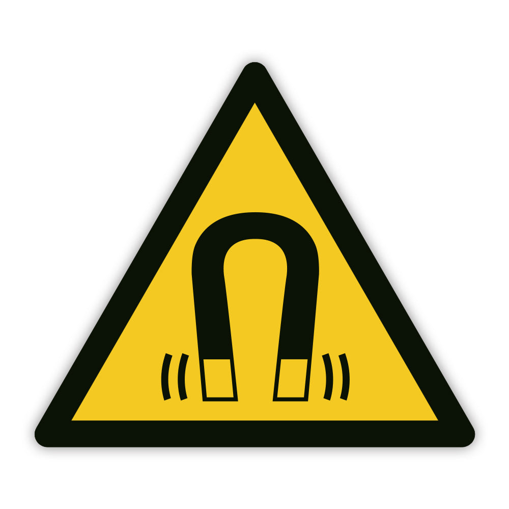 Warnaufkleber vor magnetischem Feld