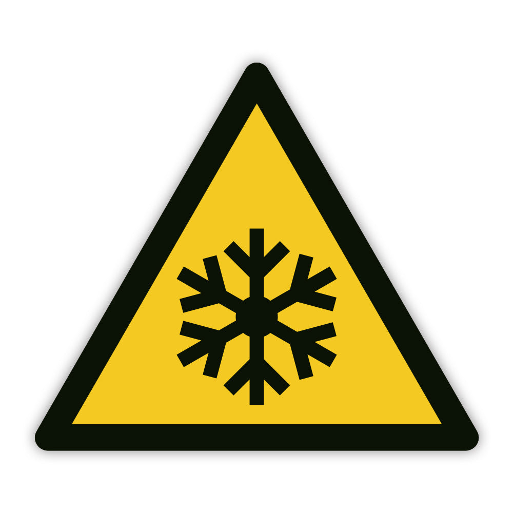 Warnaufkleber vor niedriger Temperatur