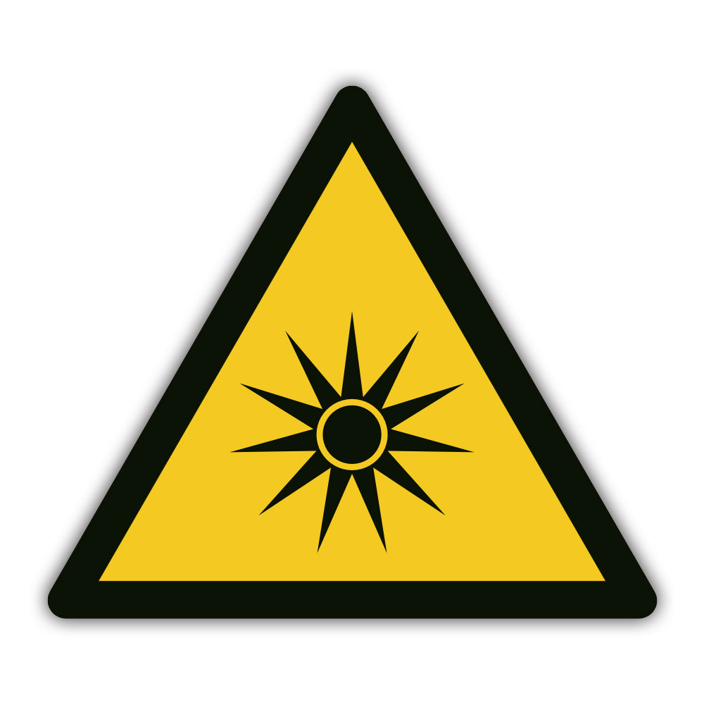 Warnaufkleber optischer Strahlung