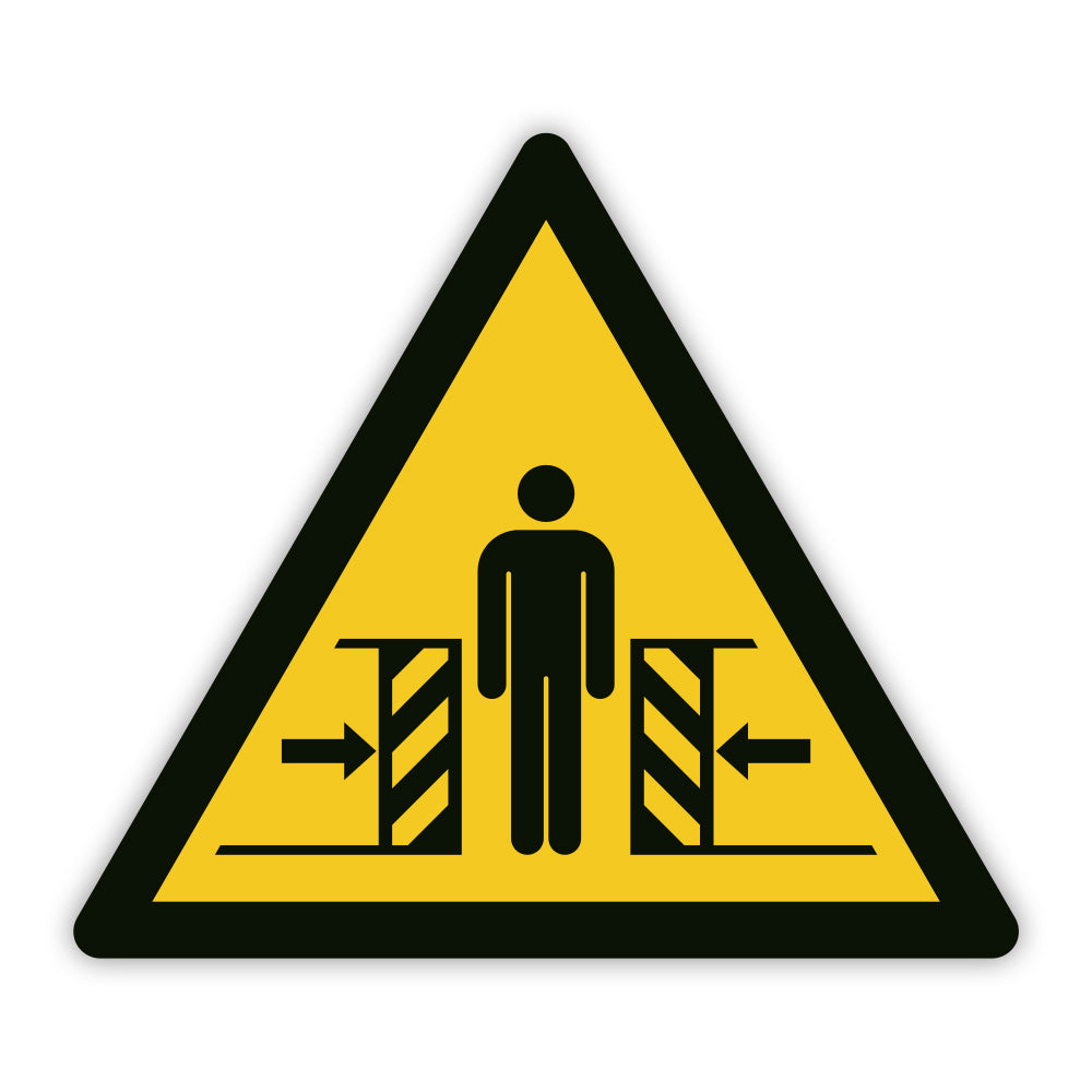 Warnaufkleber vor Quetschgefahr