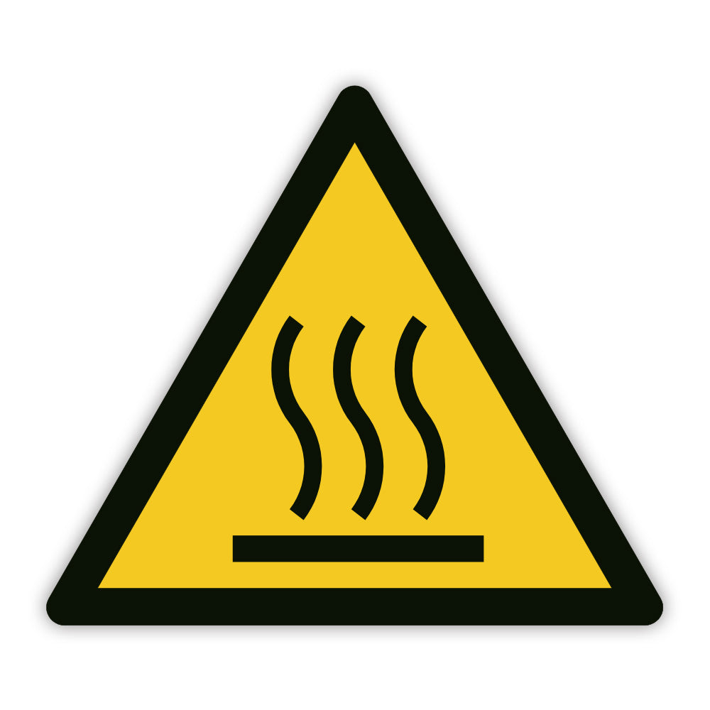 Standard Aufkleber "Warnung vor heißer Oberfläche"